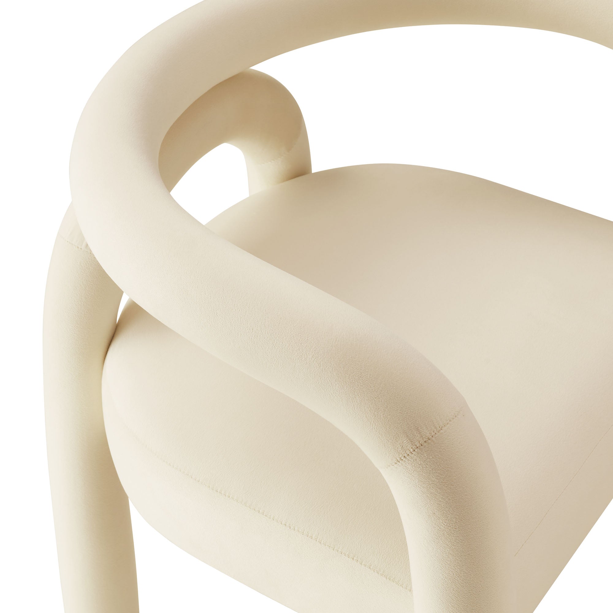Astrid Performance Velvet Dining Chair, Porcelain