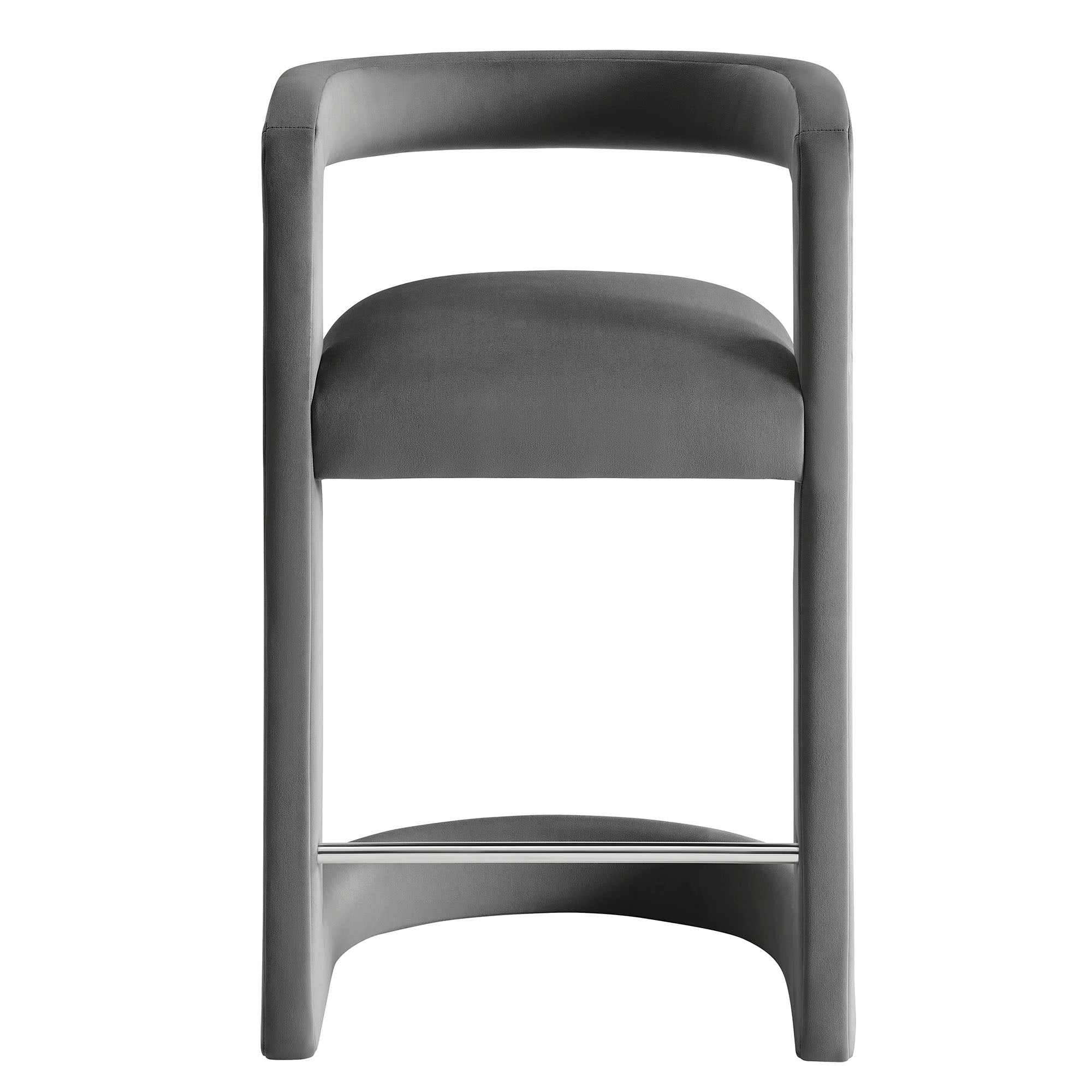 Winslow Performance Velvet Counter Stool, Storm Gray