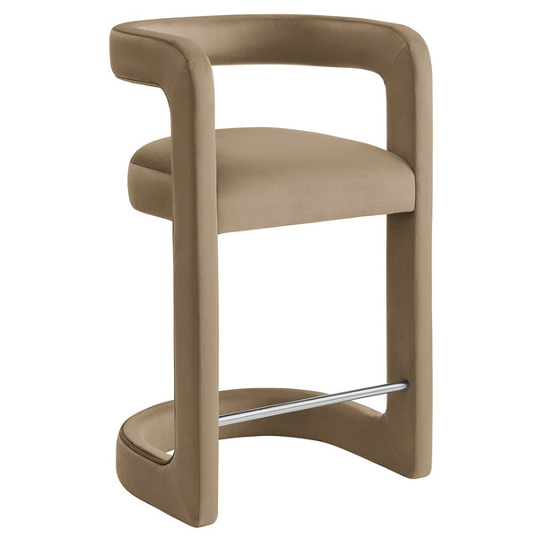 Winslow Performance Velvet Counter Stool, Taupe
