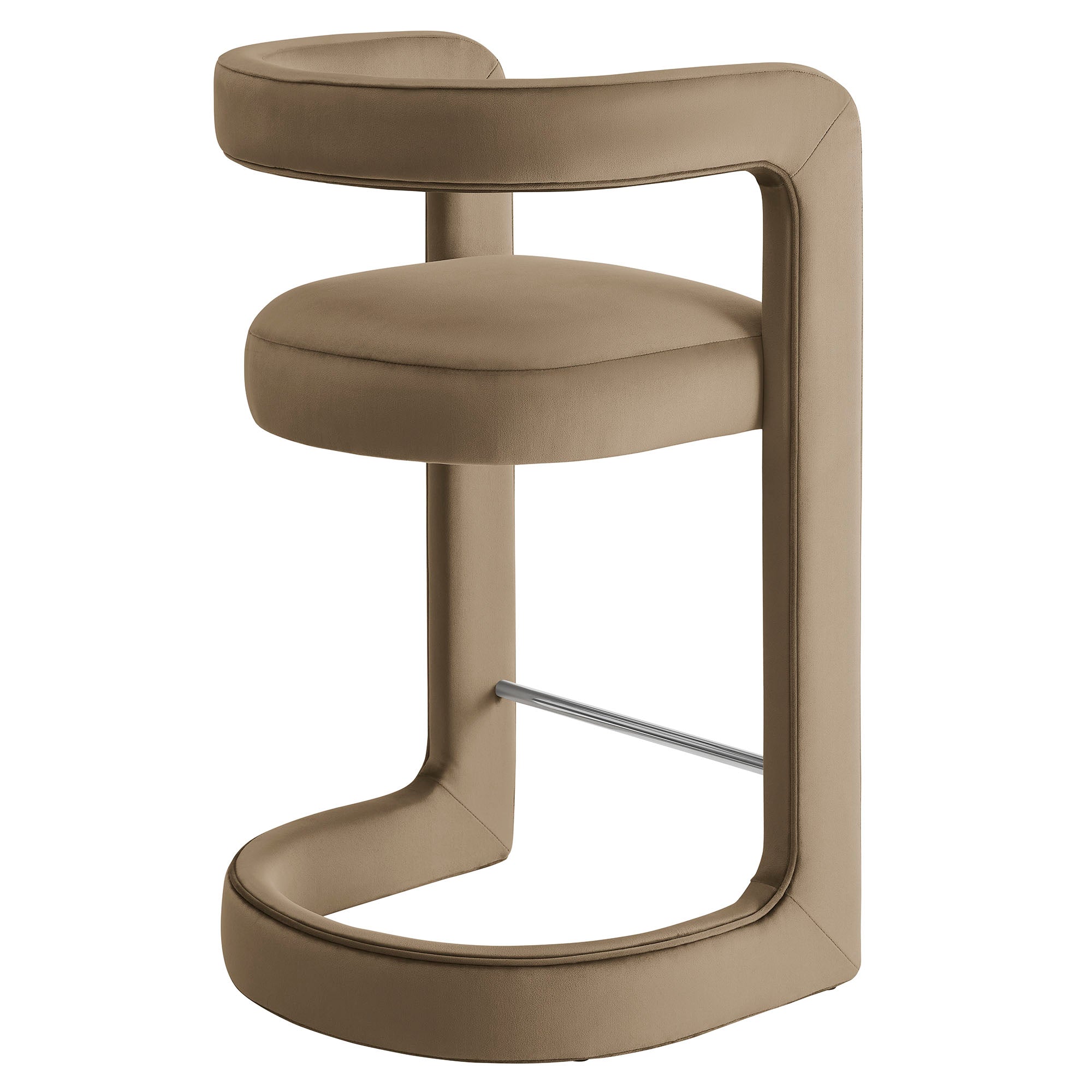 Winslow Performance Velvet Counter Stool, Taupe