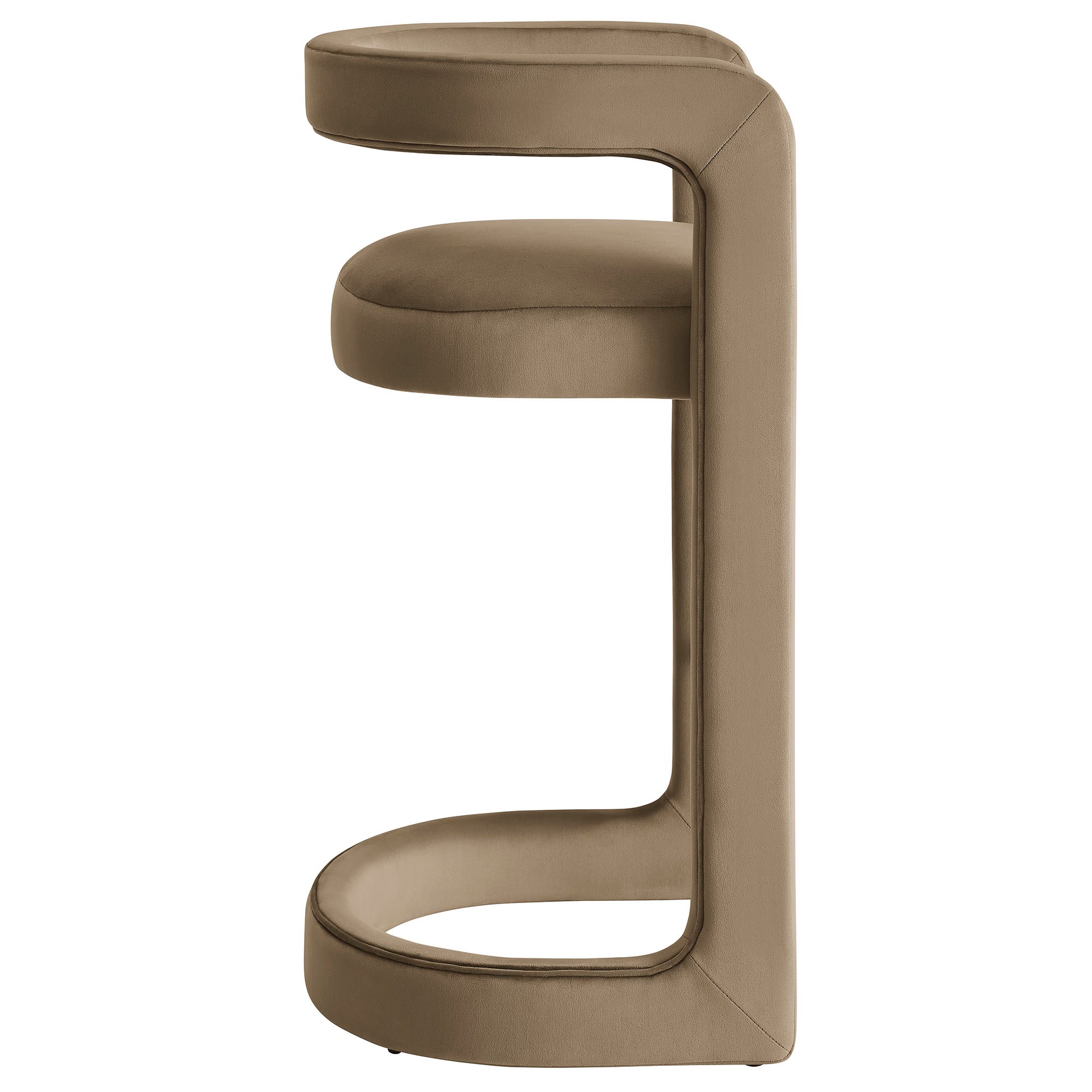 Winslow Performance Velvet Bar Stool, Taupe