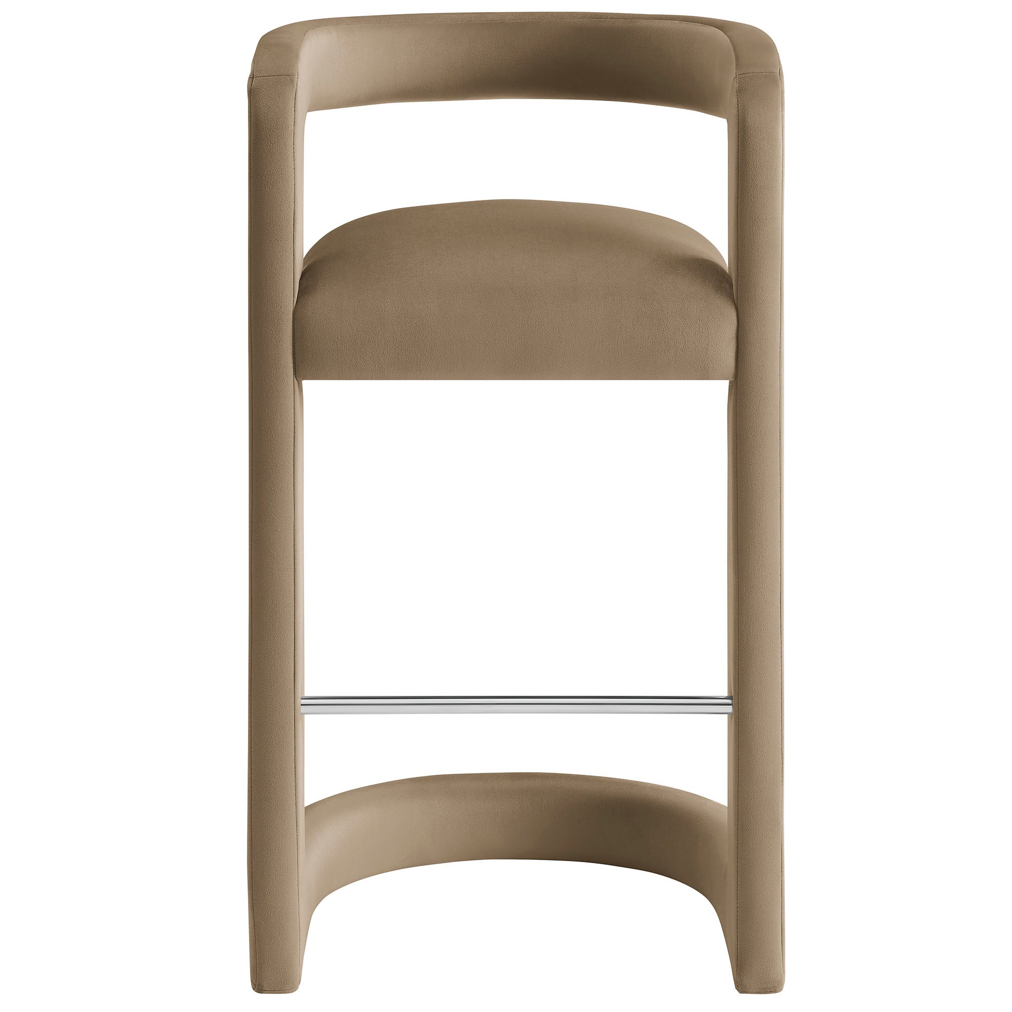 Winslow Performance Velvet Bar Stool, Taupe