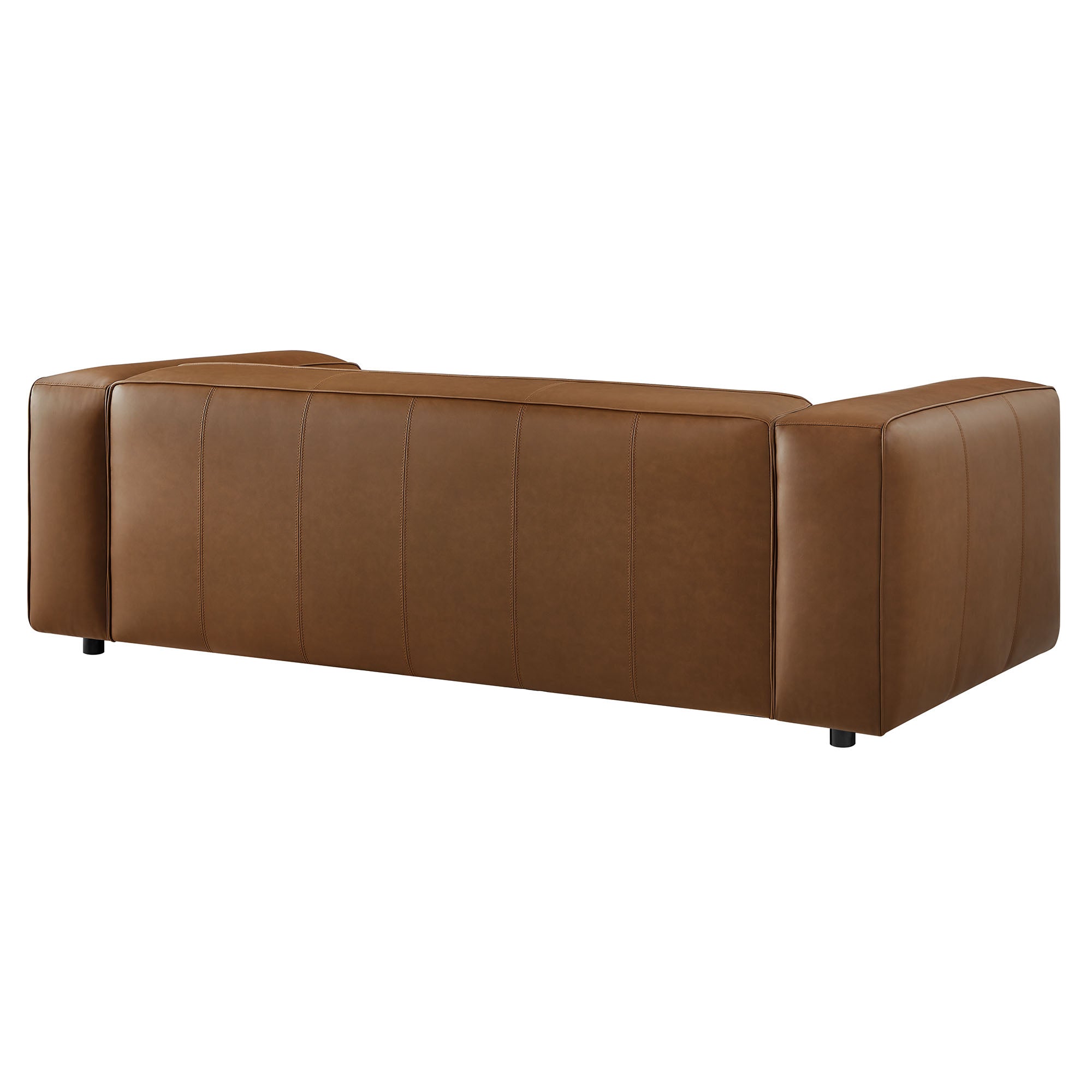 Auren Upholstered Vegan Leather Sofa, Coffee