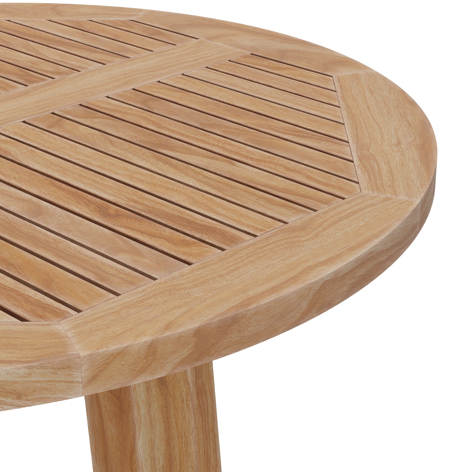 Wellspring 36" Outdoor Patio Teak Wood Bar Table, Natural