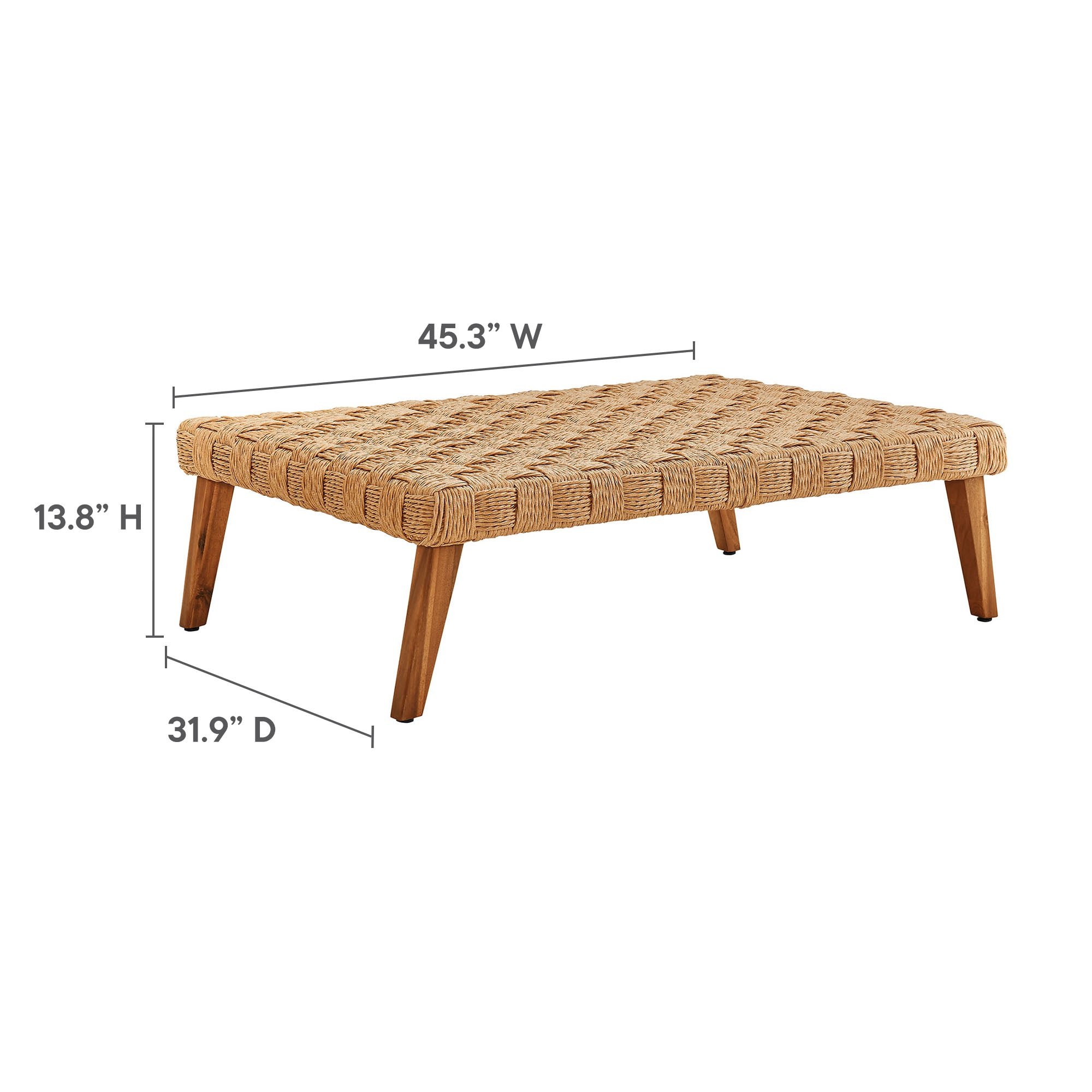 Thames 4-Piece Outdoor Patio Wicker Outdoor Patio Rattan Furniture Set, Natural Light Gray