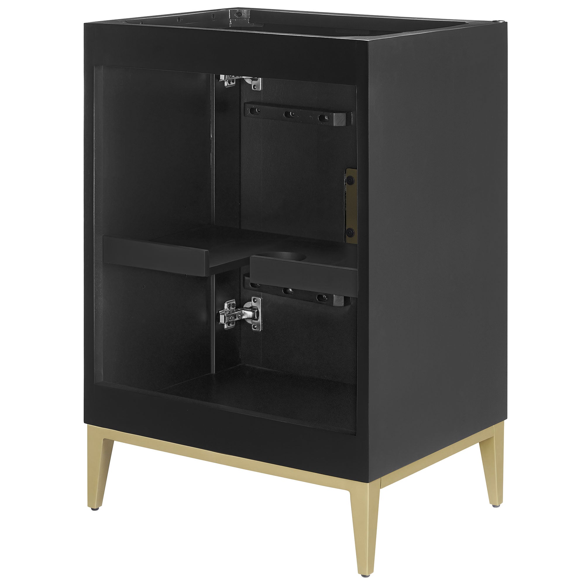 Beau 24" Bathroom Vanity Cabinet (Sink Basin Not Included), Black