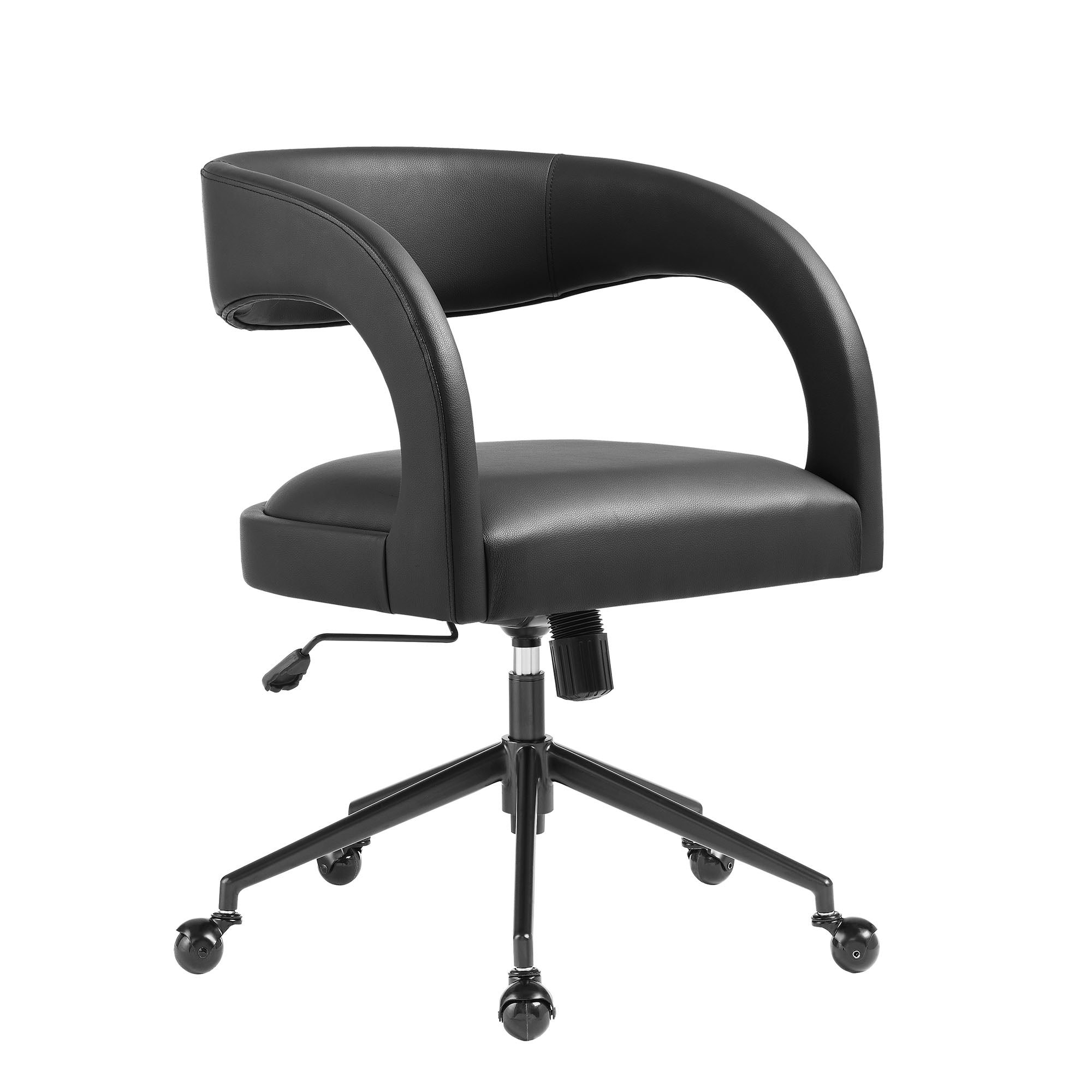 Pinnacle Vegan Leather Office Chair, Black