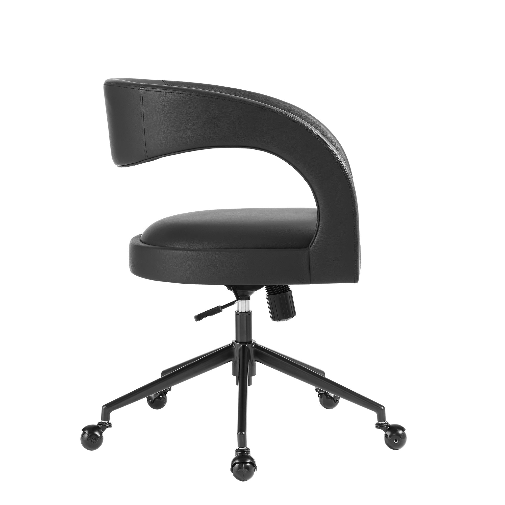 Pinnacle Vegan Leather Office Chair, Black