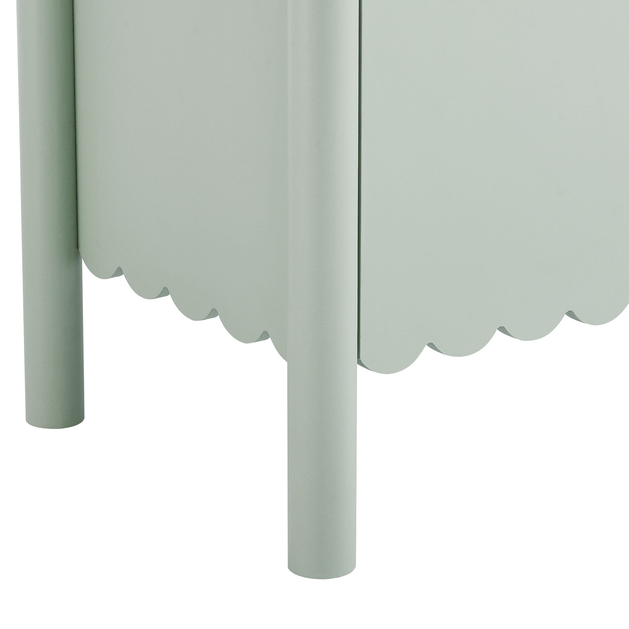 Emmeline 35" 2-Door Scalloped Sideboard Cabinet, Sage