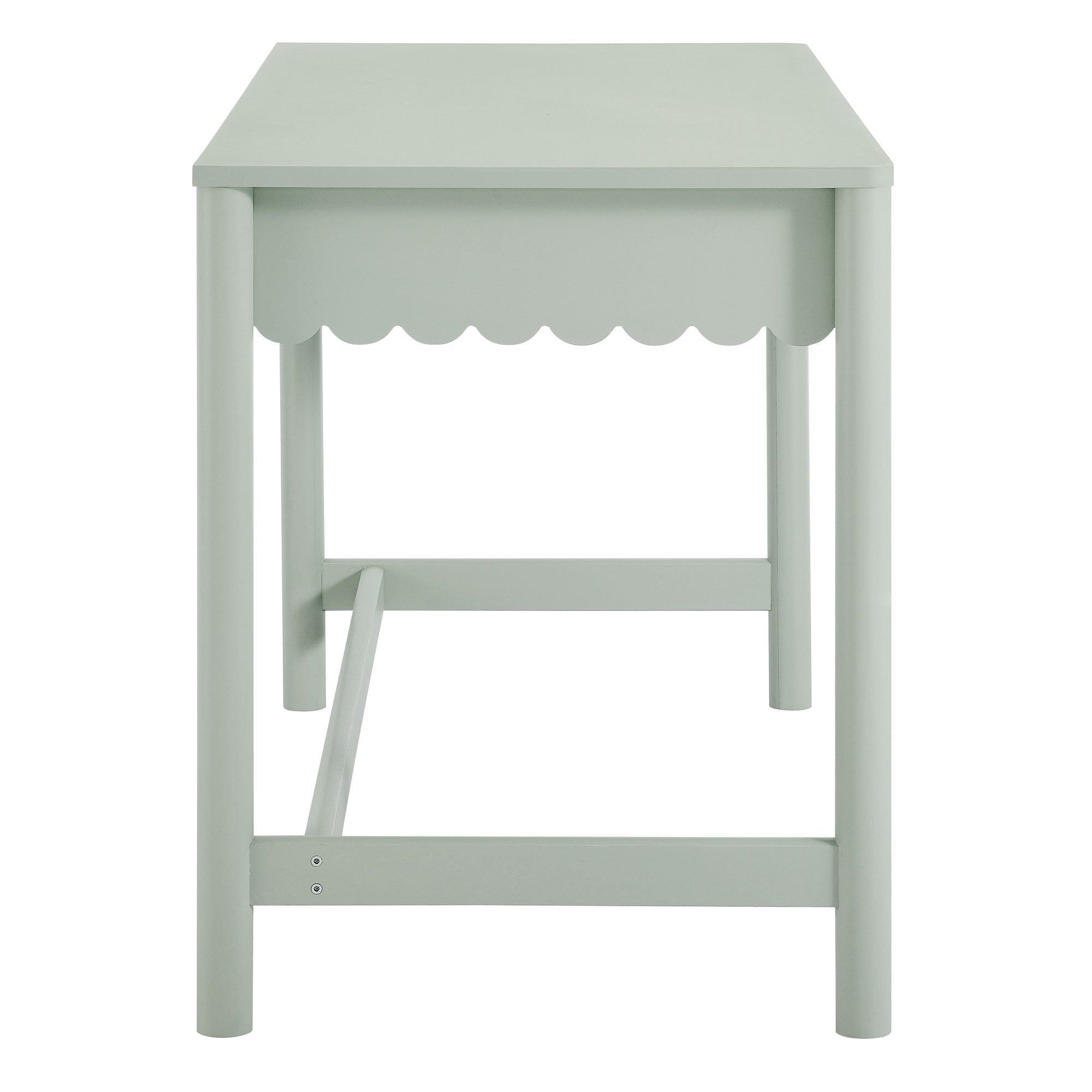 Emmeline 1-Drawer Scallop Writing Desk, Sage