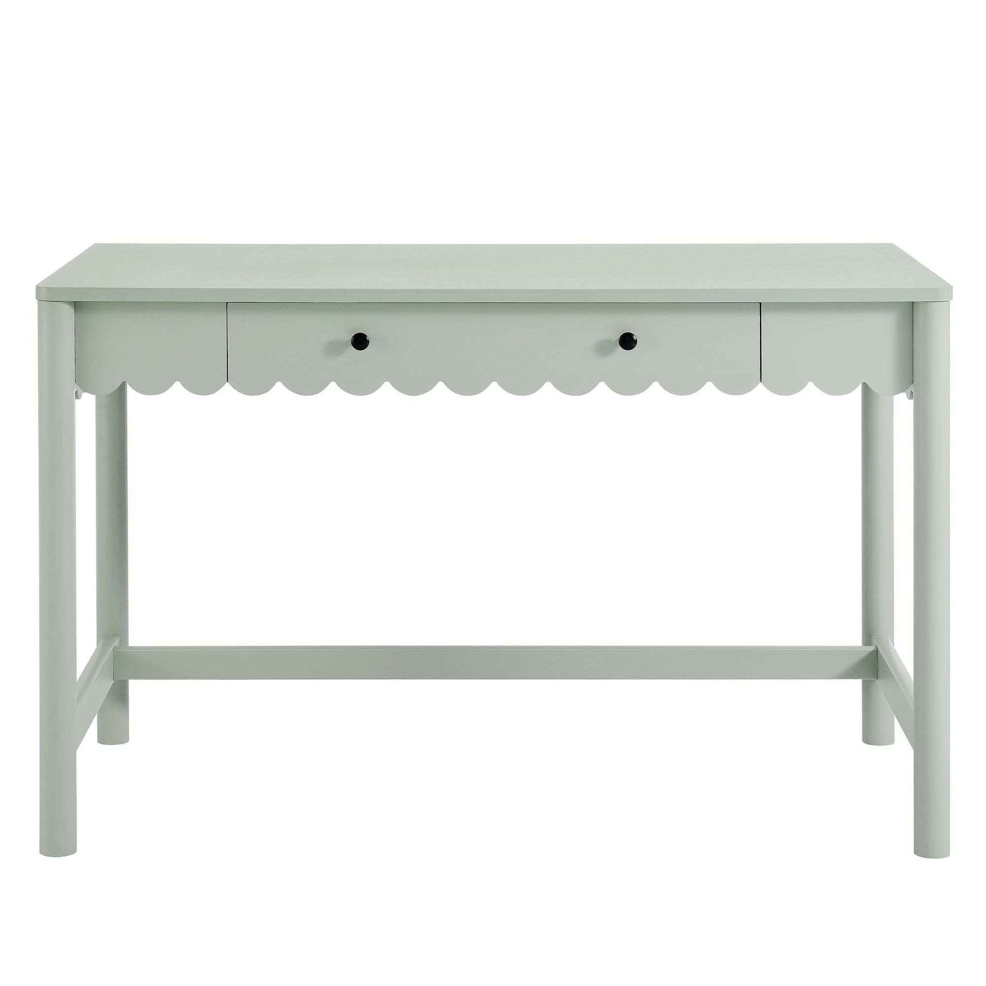 Emmeline 1-Drawer Scallop Writing Desk, Sage