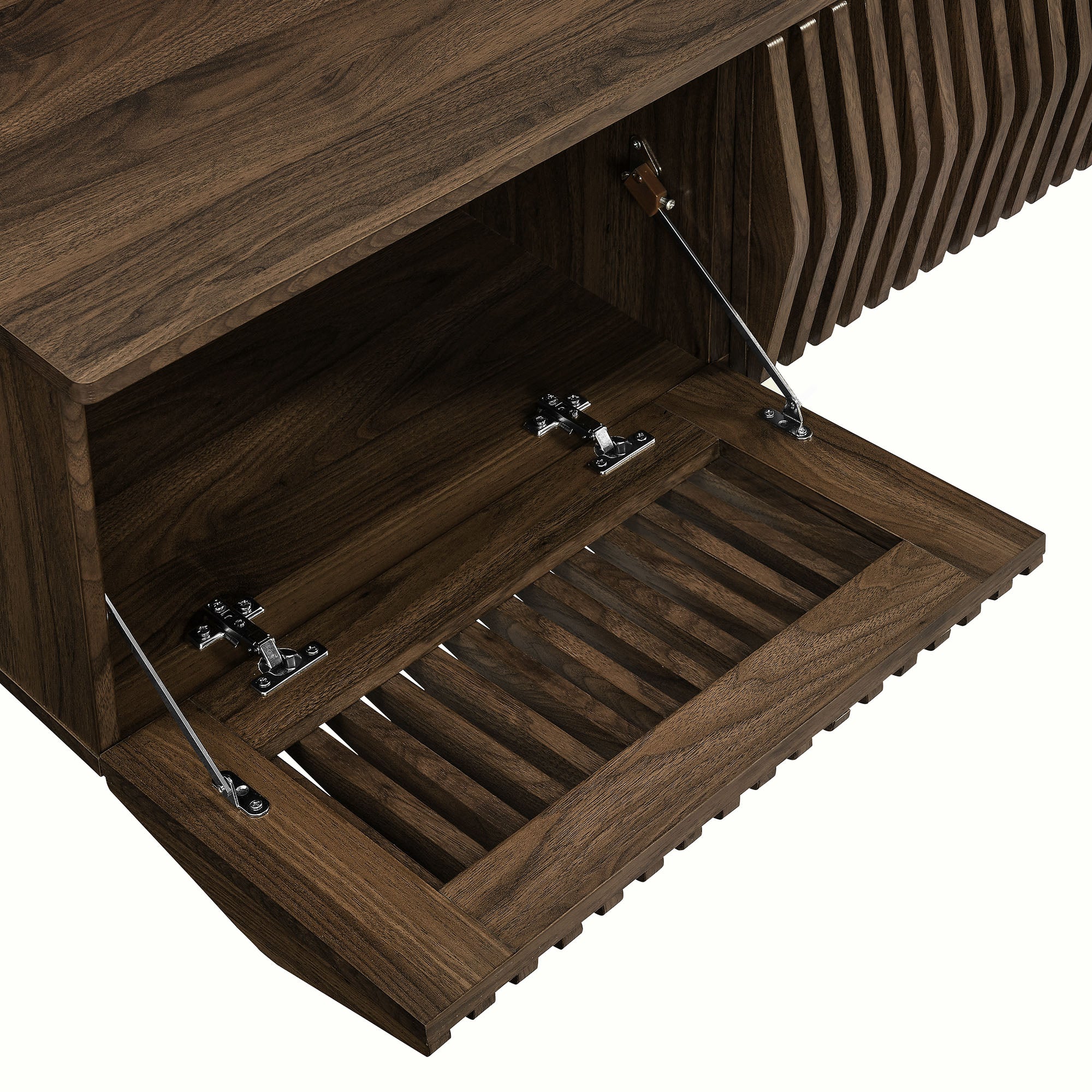 Vaughn 64" Wall Mount TV Stand, Walnut