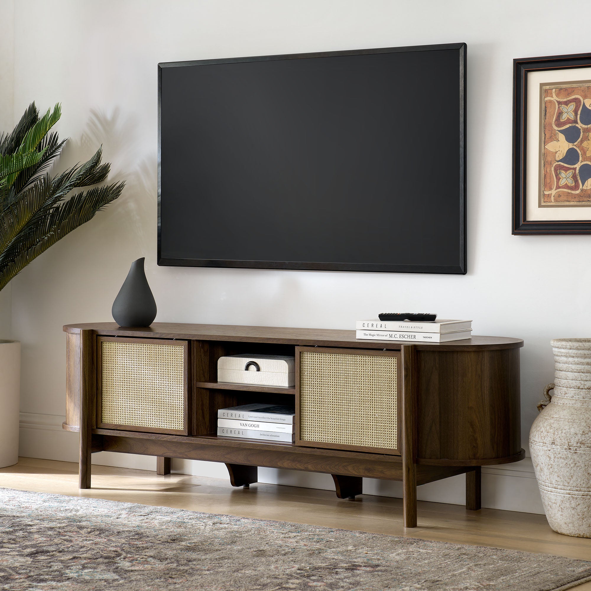 Reid 61" TV Stand, Walnut