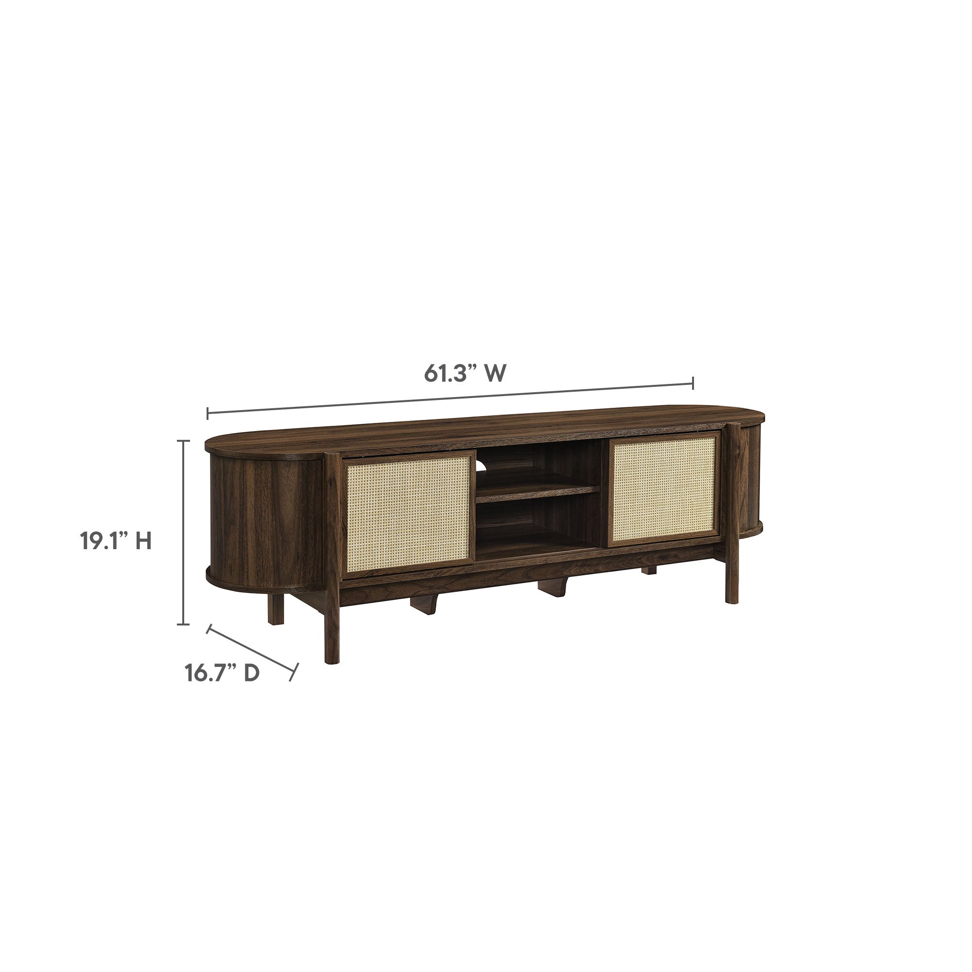 Reid 61" TV Stand, Walnut