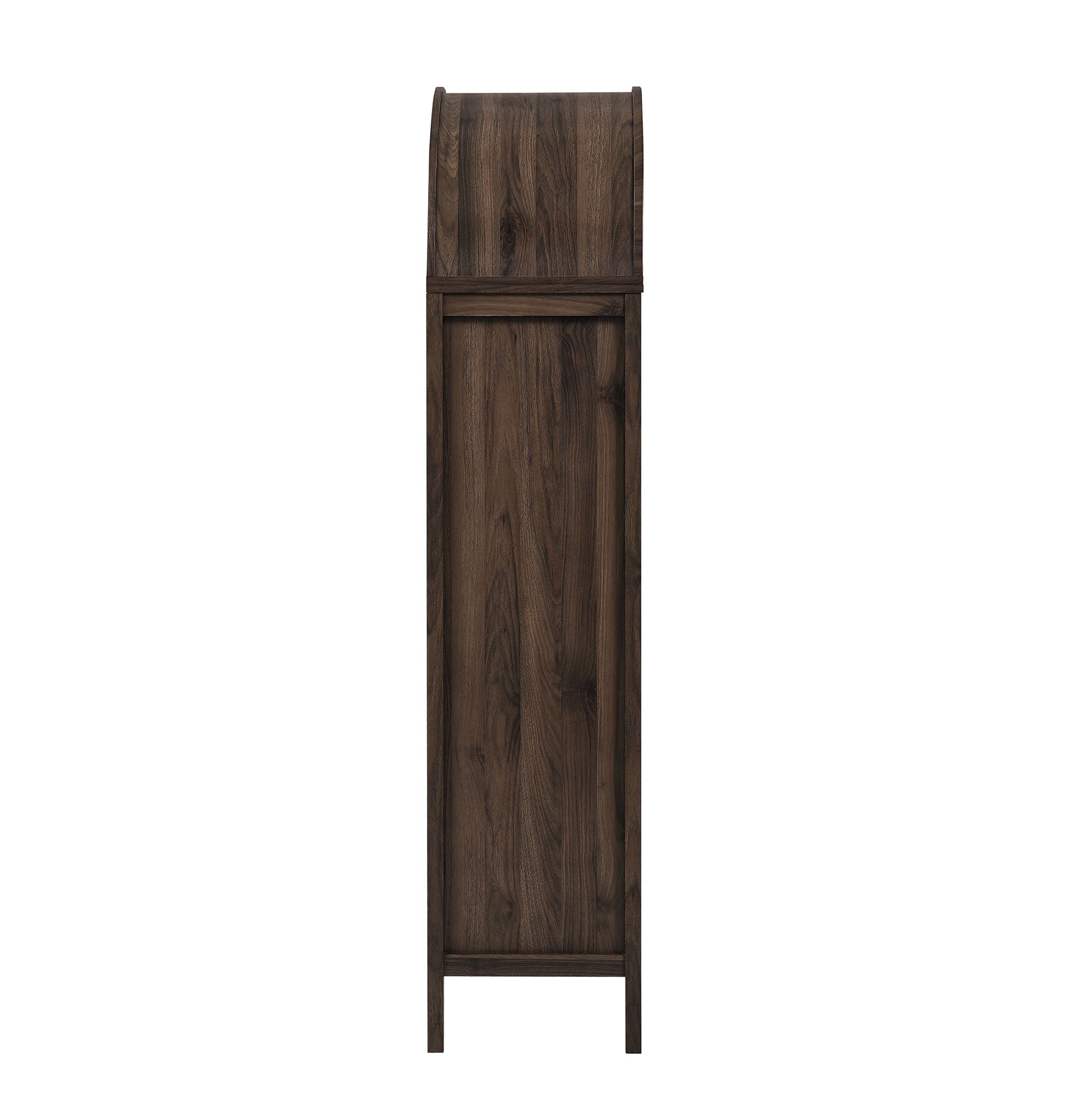 Vaughn 71" Arched Storage Display Cabinet, Walnut