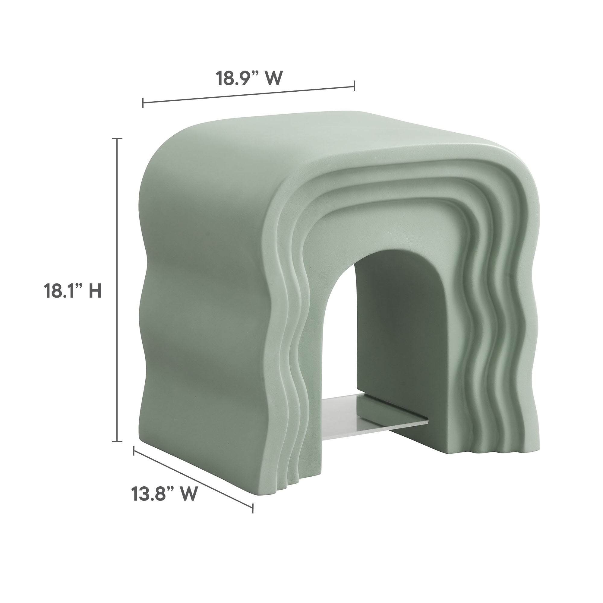 Jorin Squiggle Side Table, Sage