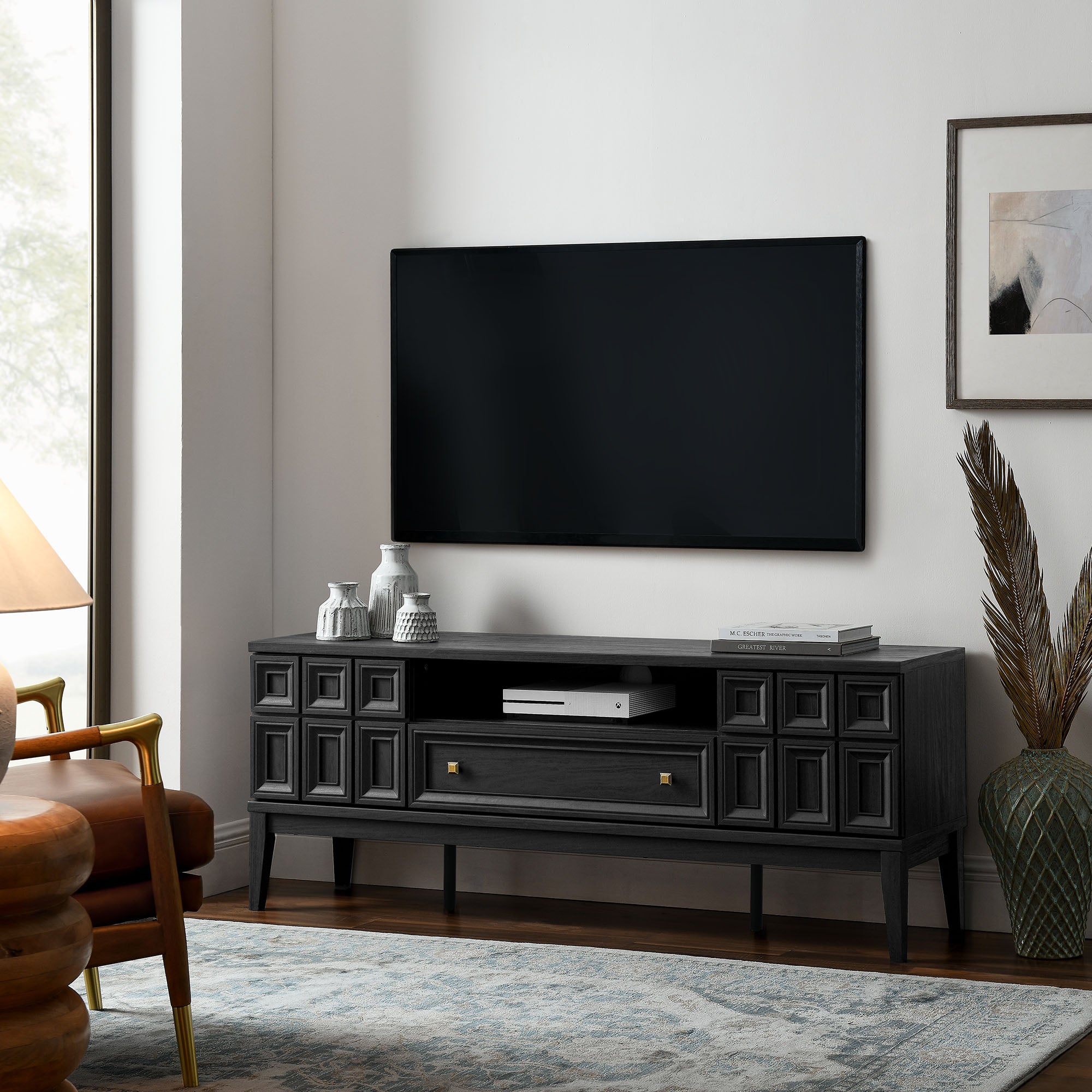 Samos 59" TV Stand, Black