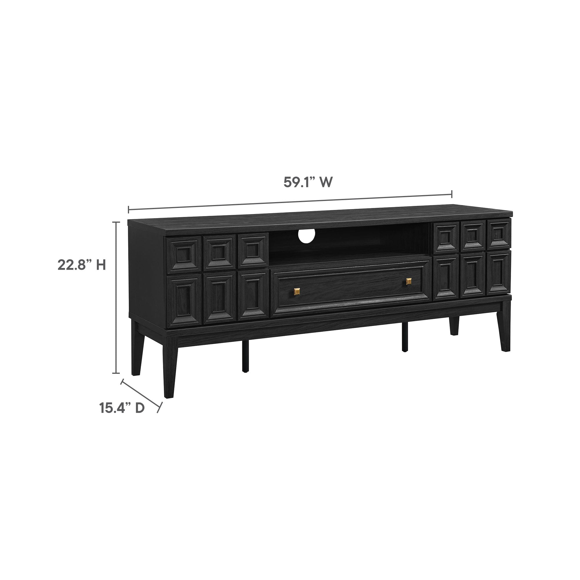 Samos 59" TV Stand, Black