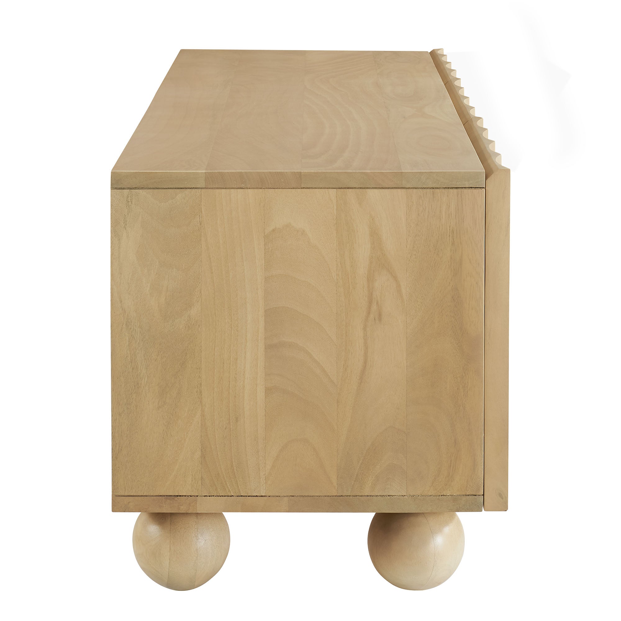 Sorren Scalloped 54" Wood TV Stand, Natural