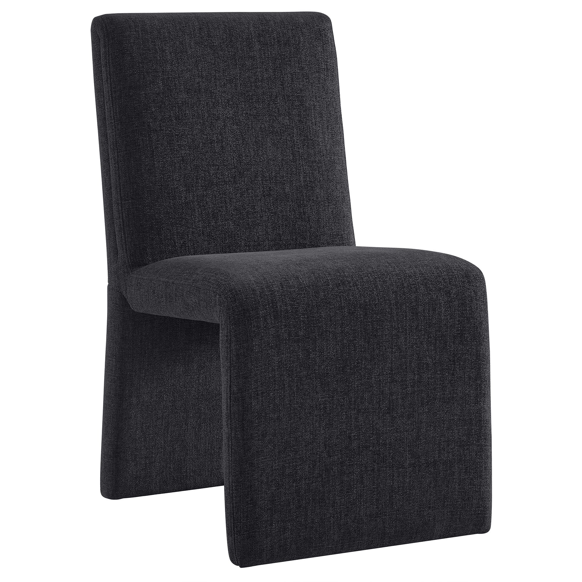 Emory Fabric Upholstered Dining Side Chair, Ebony