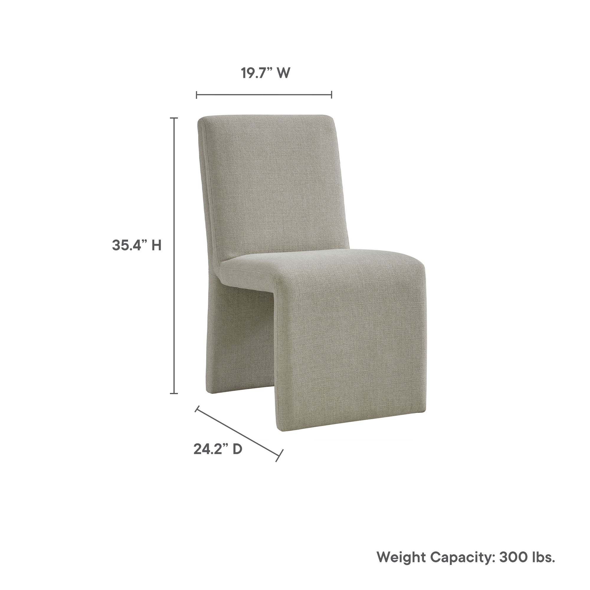 Emory Fabric Upholstered Dining Side Chair, Linen
