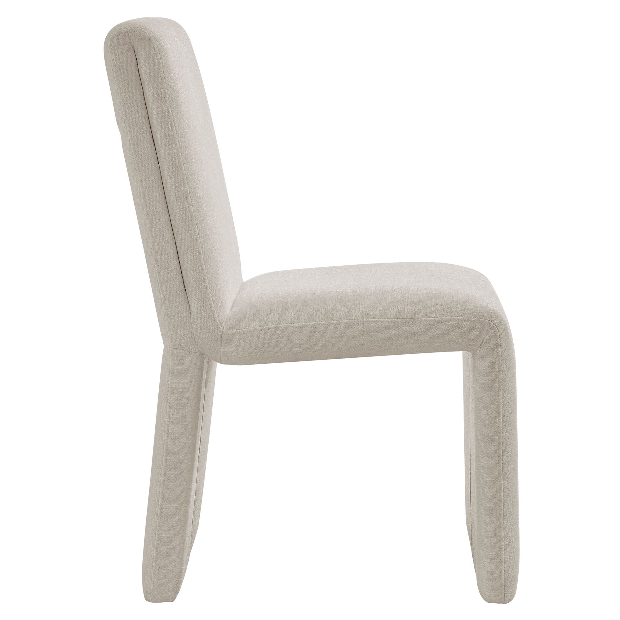 Emory Fabric Upholstered Dining Side Chair, Salt