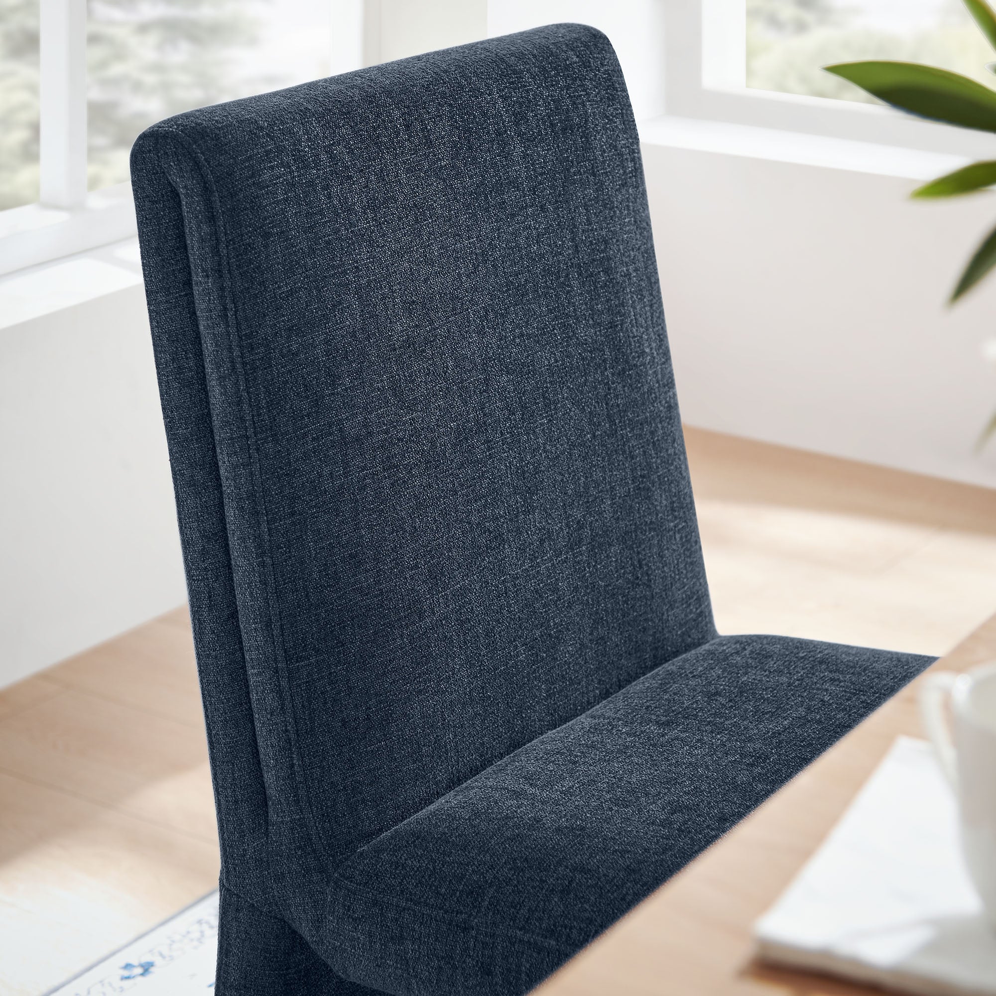 Emory Fabric Upholstered Dining Side Chair, Slate Blue