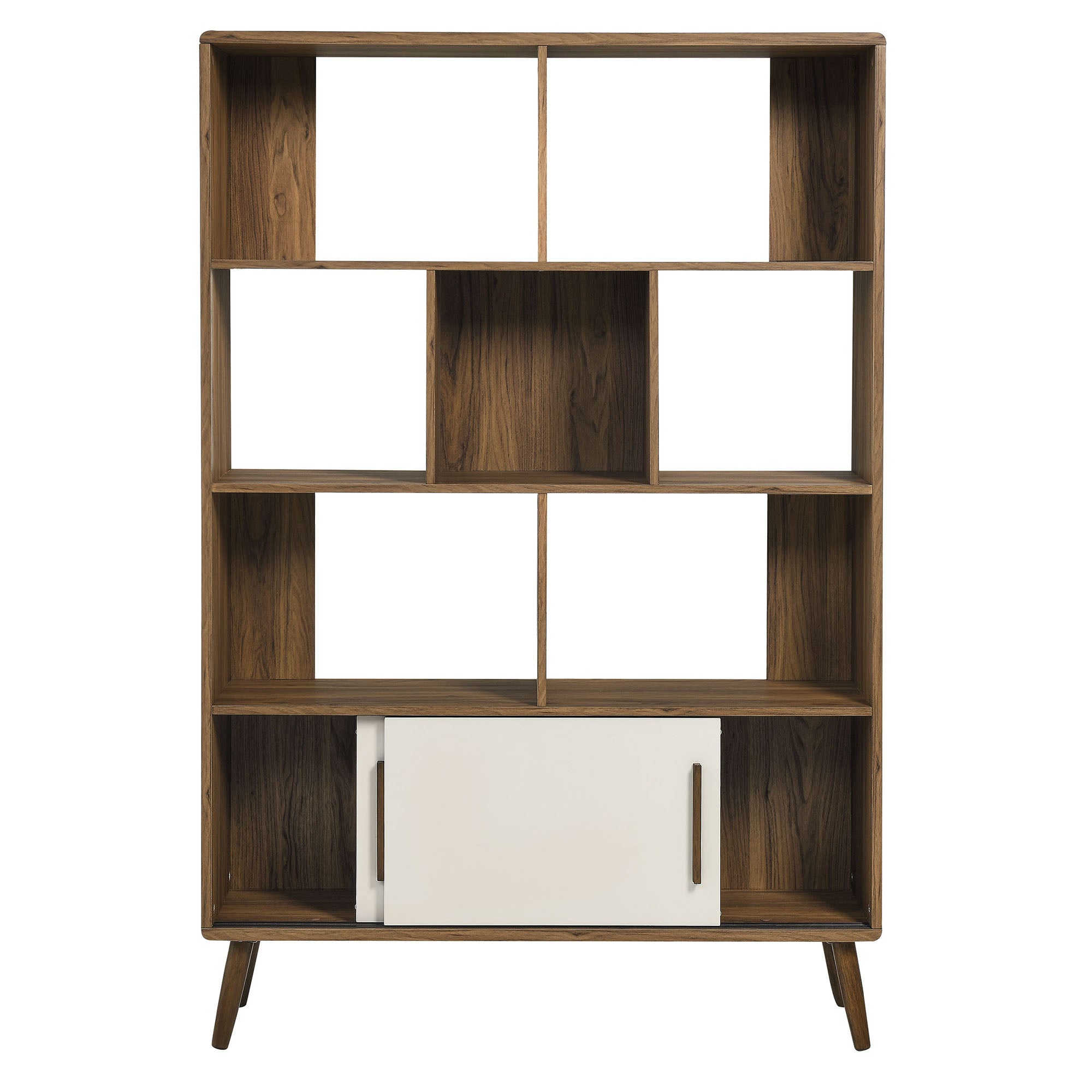 Transmit 45" Bookcase with Sliding Doors, Walnut Linen