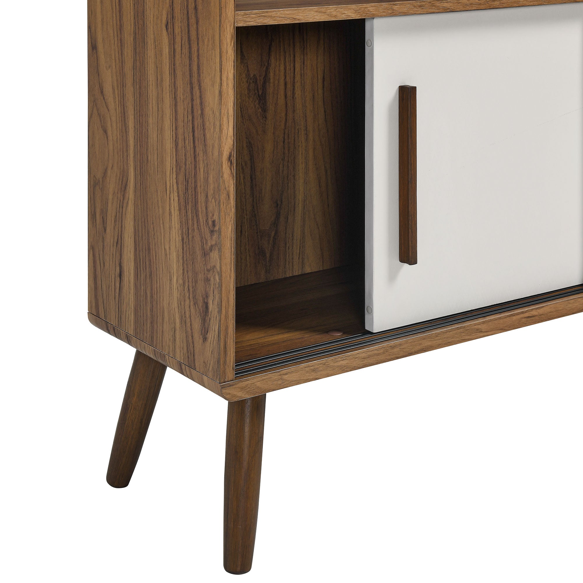 Transmit 45" Bookcase with Sliding Doors, Walnut Linen