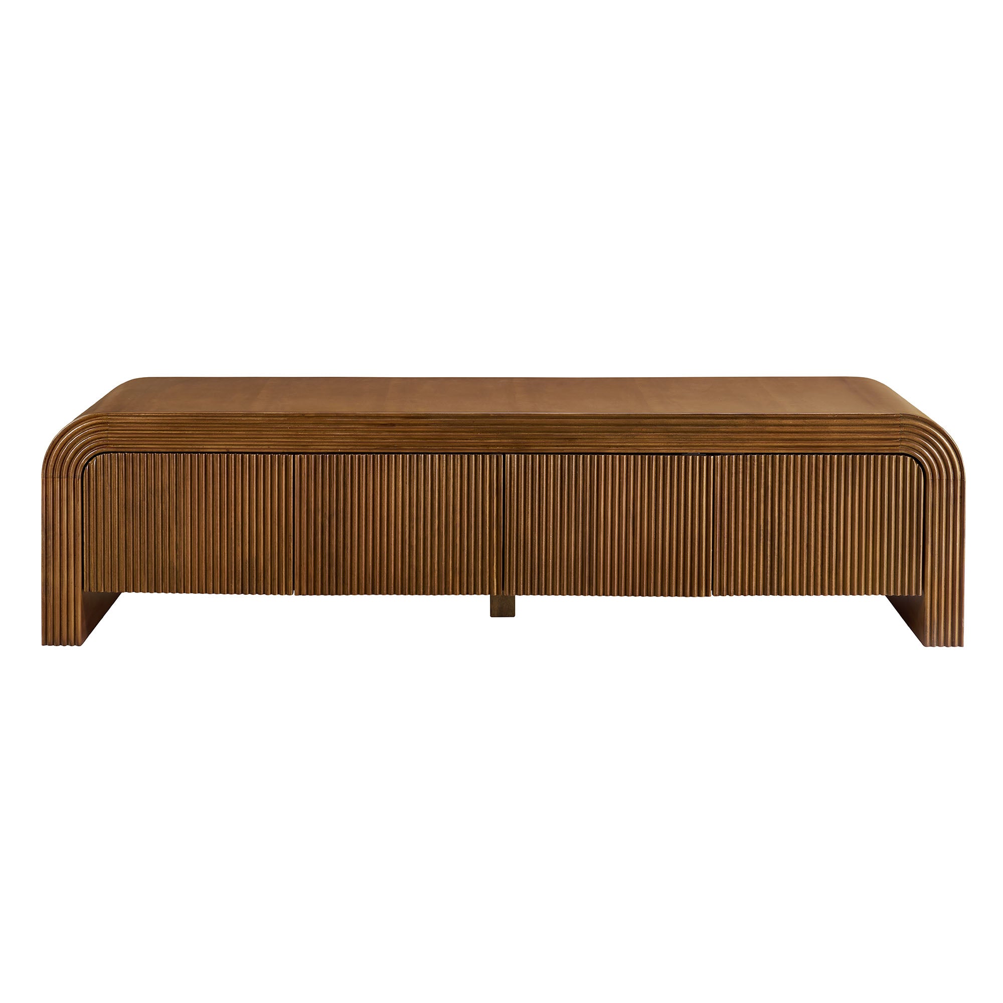 Waterflute 68" Fluted TV Stand, Walnut