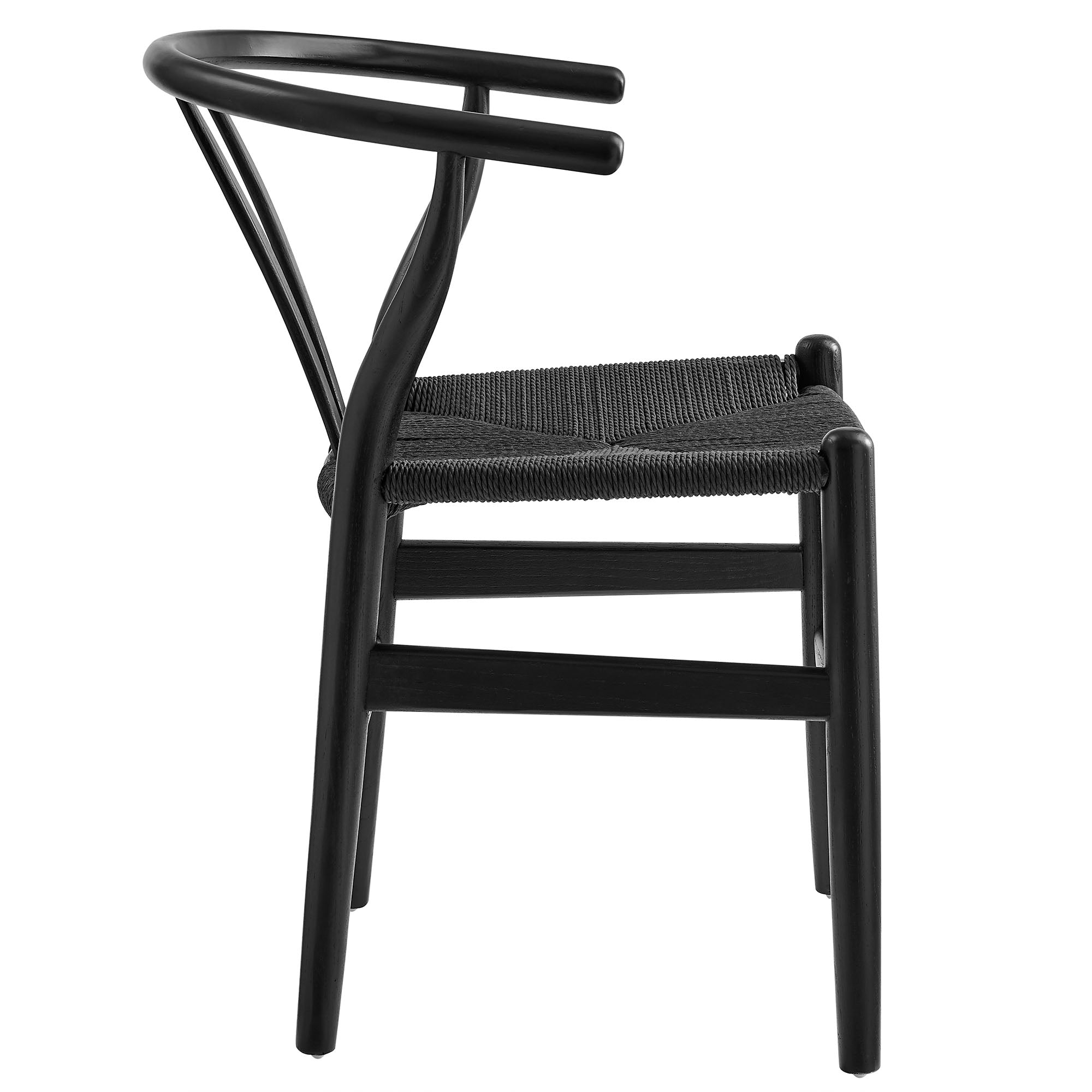 Amish 29" Wood Dining Chair, Black Black