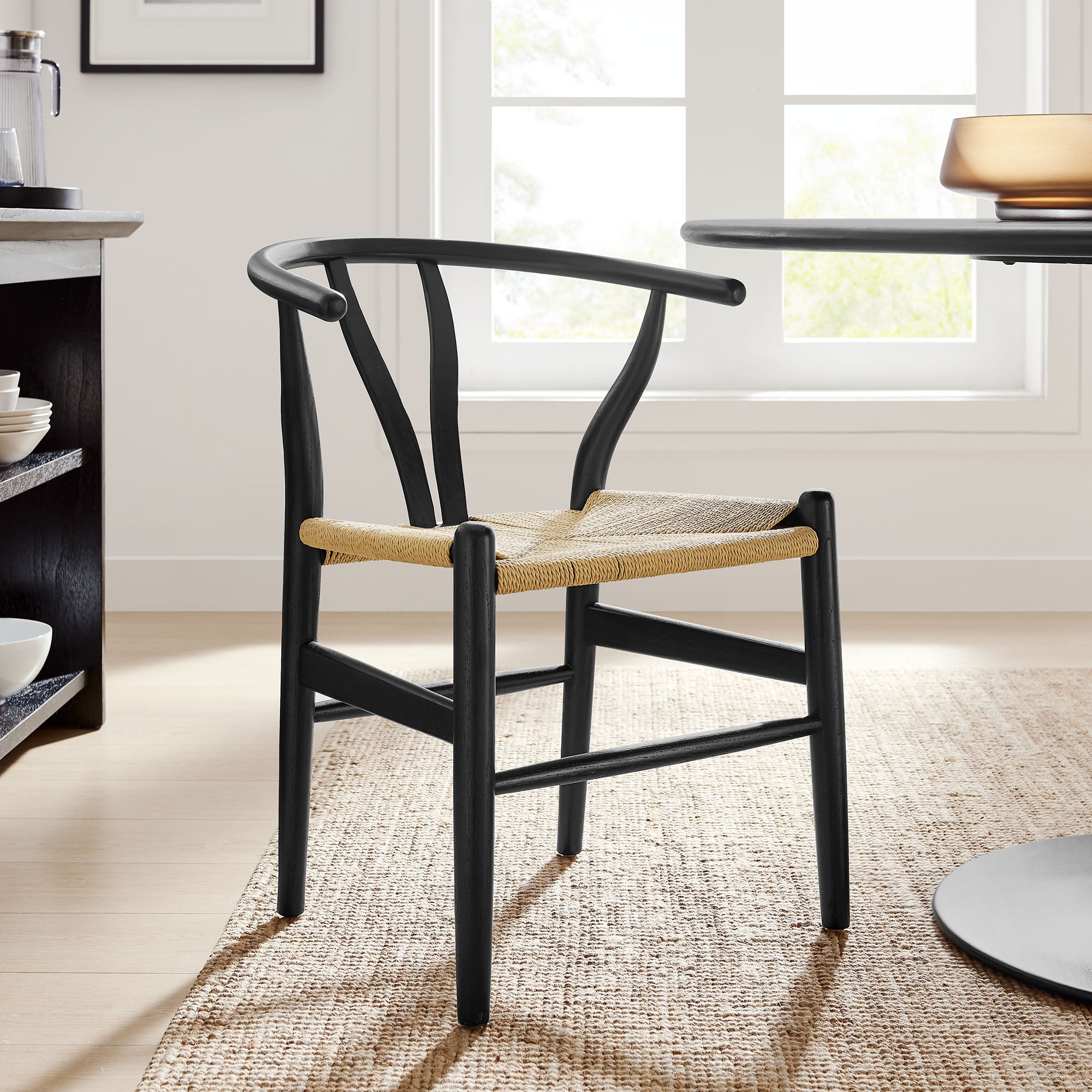 Amish 29" Wood Dining Chair, Black