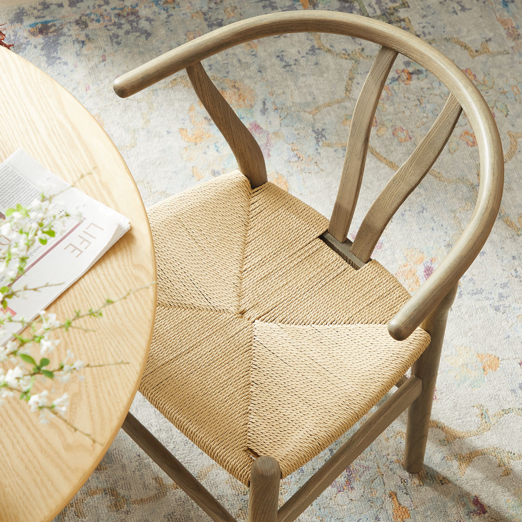 Amish 29" Wood Dining Chair, Gray