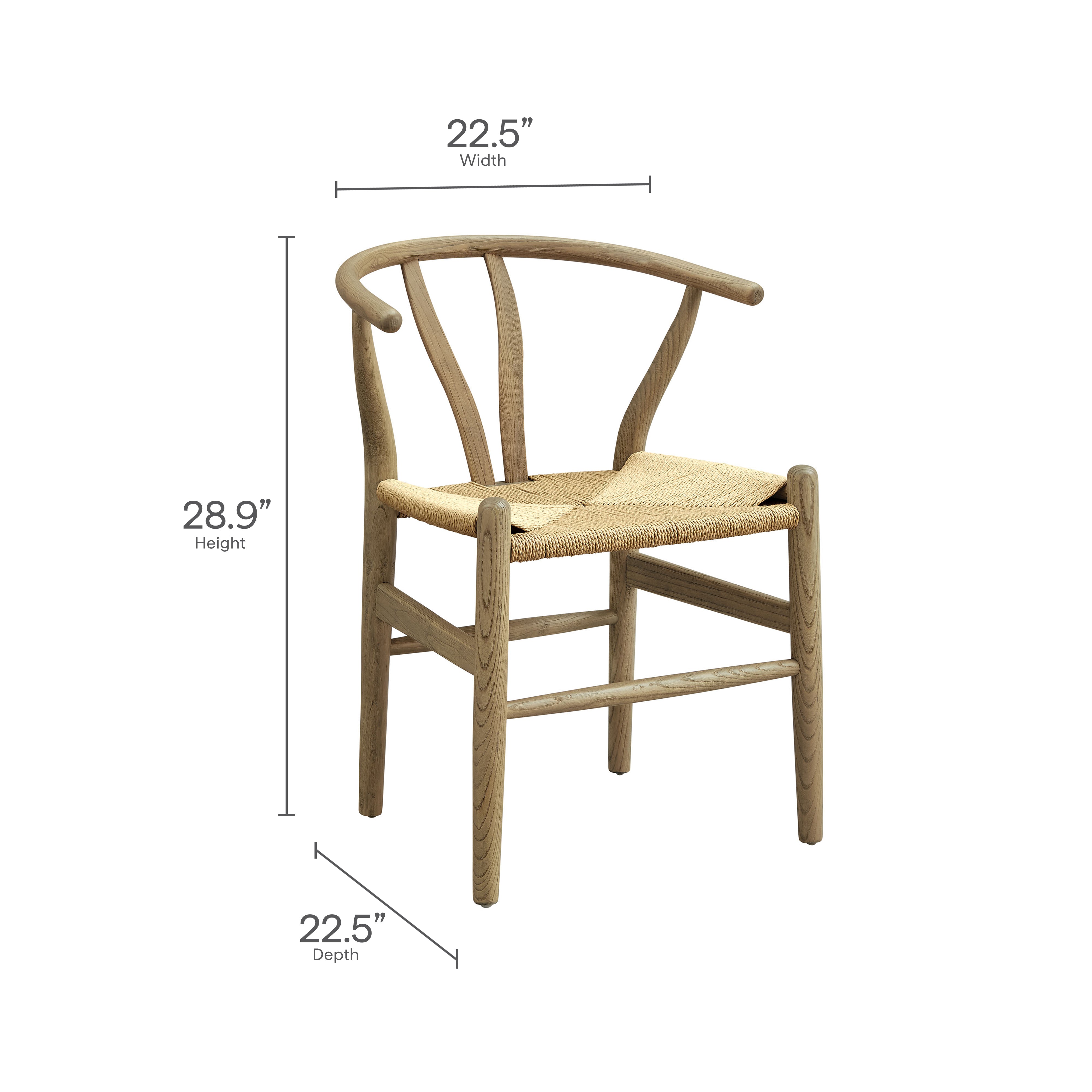 Amish 29" Wood Dining Chair, Gray