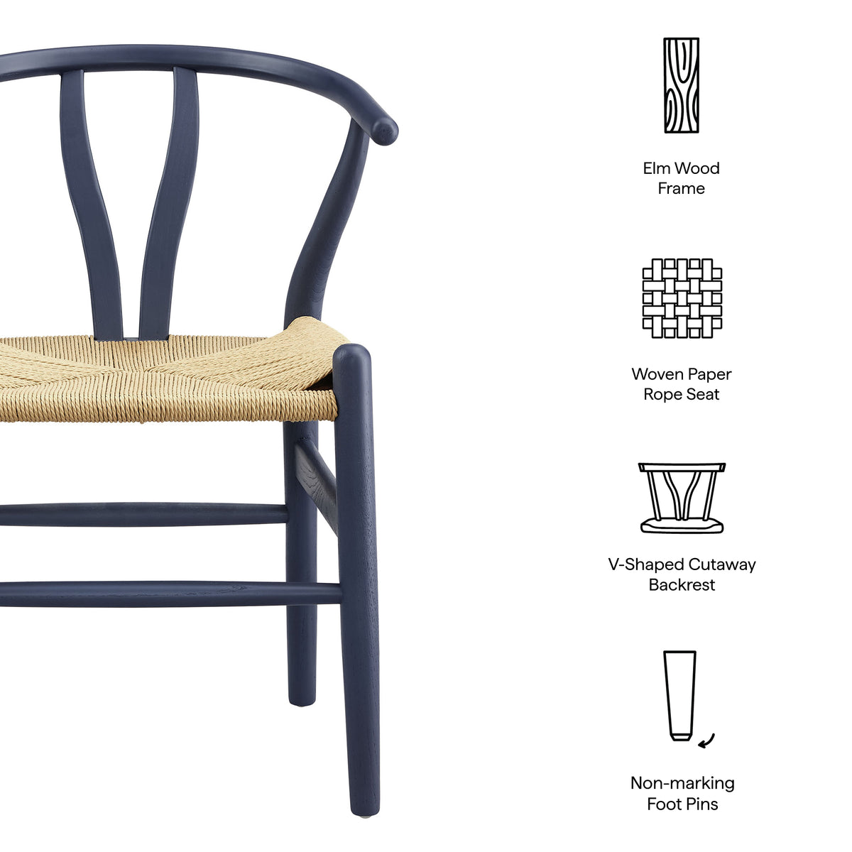 Amish 29" Wood Dining Chair, Midnight