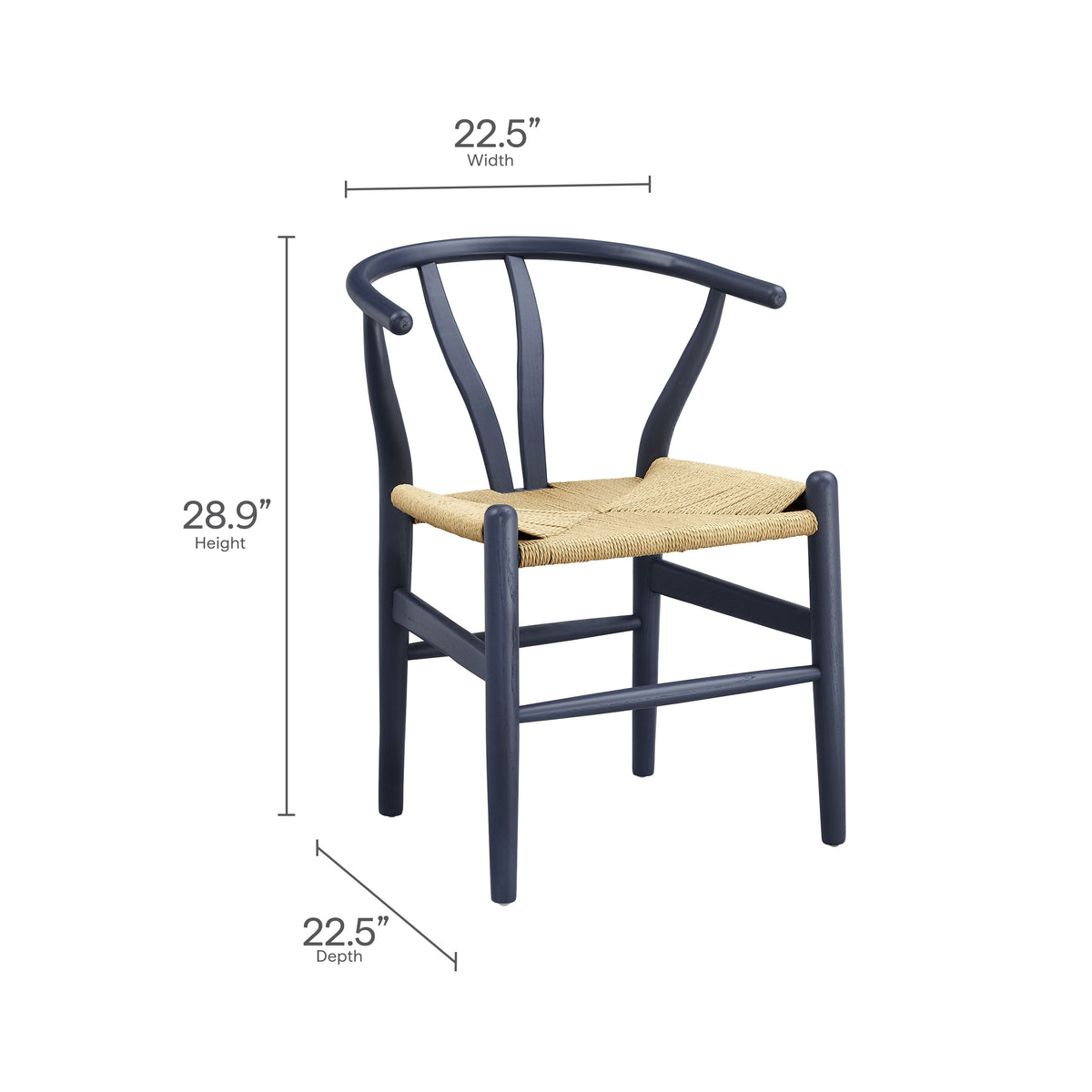Amish 29" Wood Dining Chair, Midnight