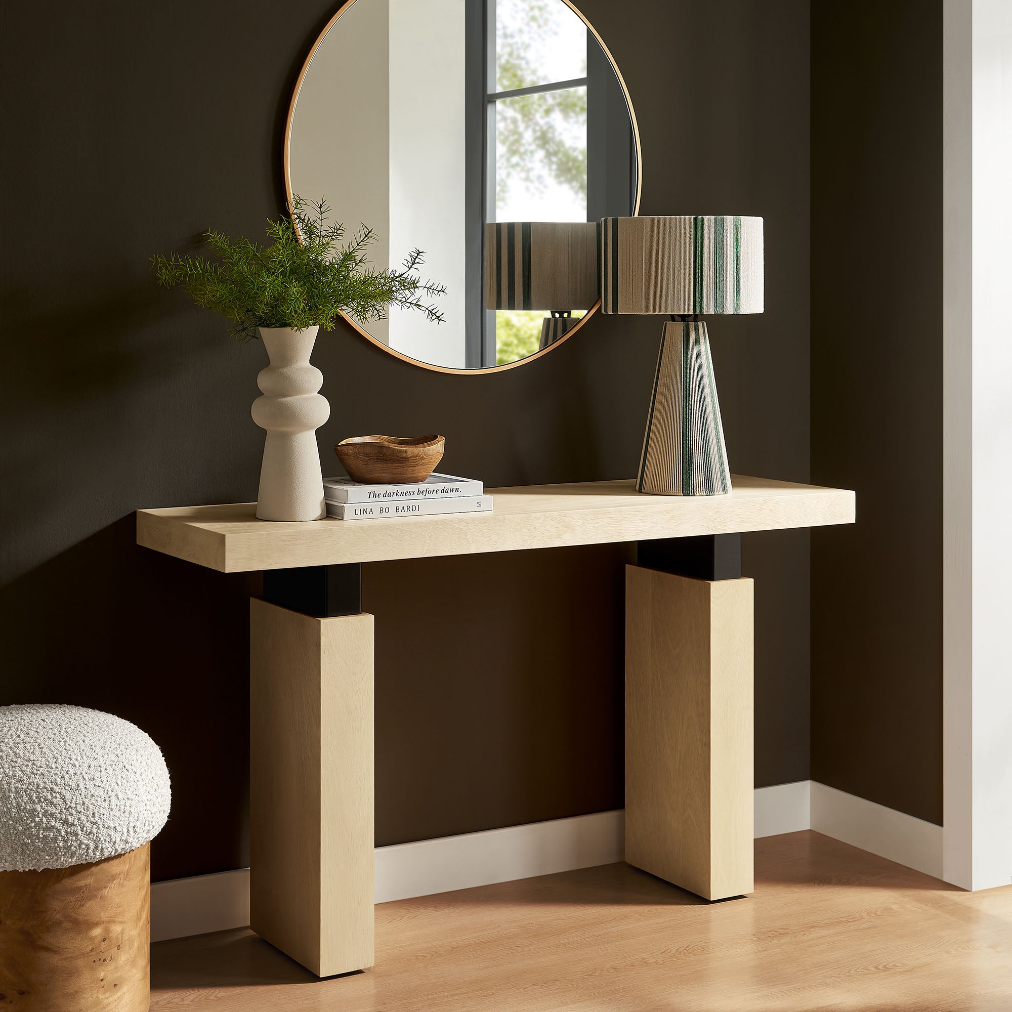Piston 52" Rectangular Wood Console Table, Natural