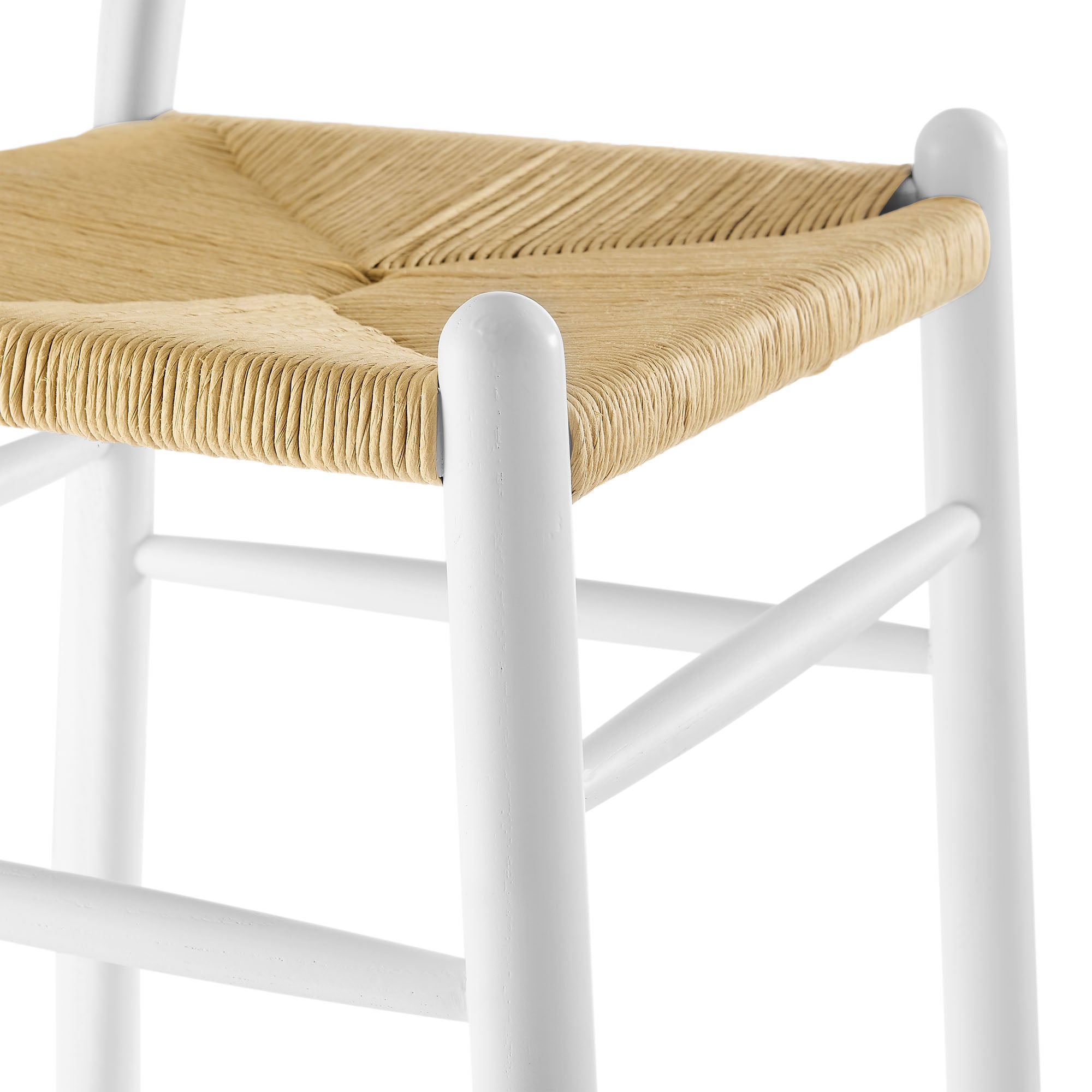 Amish Wood Bar Stool, White