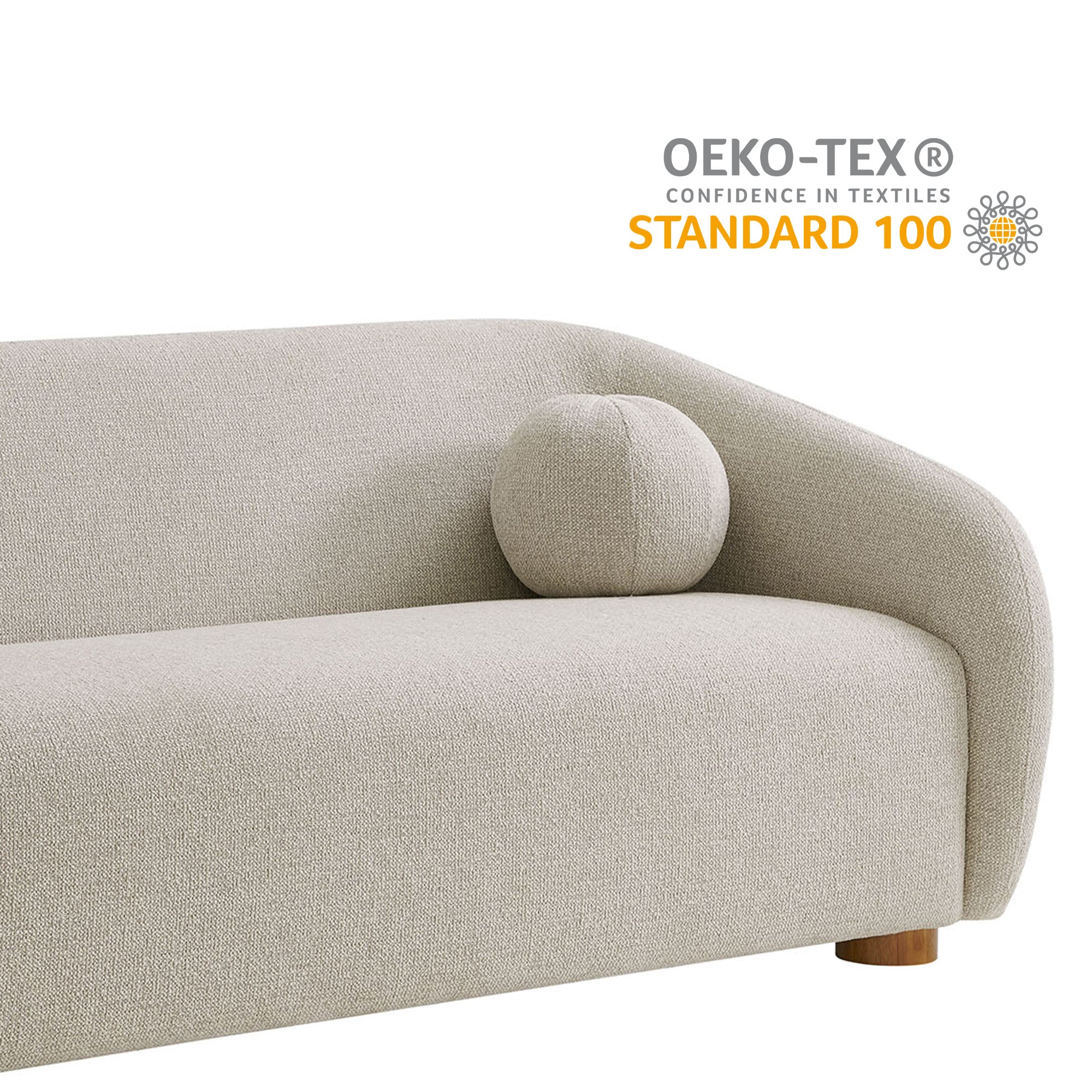 Holland 85" Chenille Fabric Sofa, Dove Gray