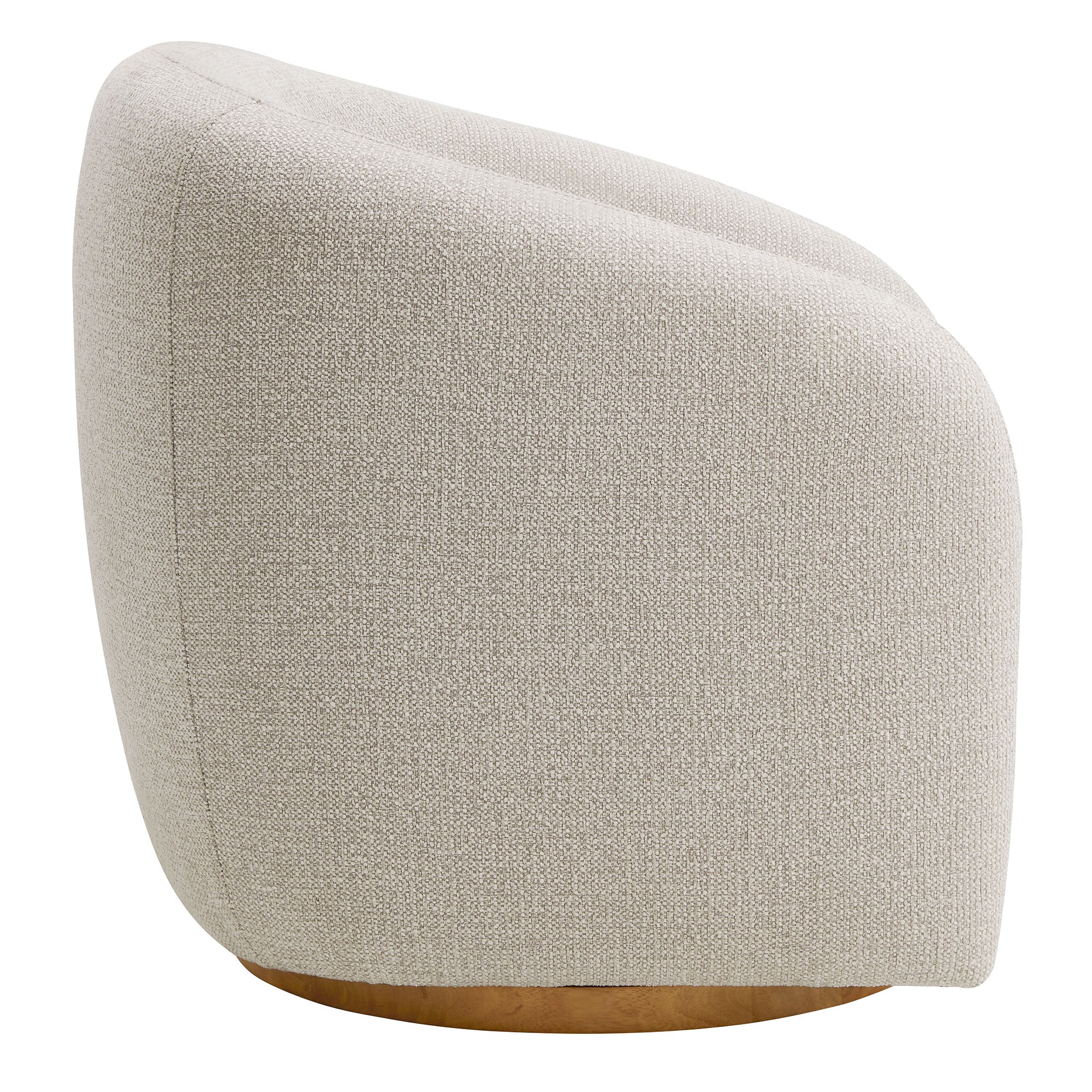 Holland Swivel Chenille Fabric Armchair, Dove Gray