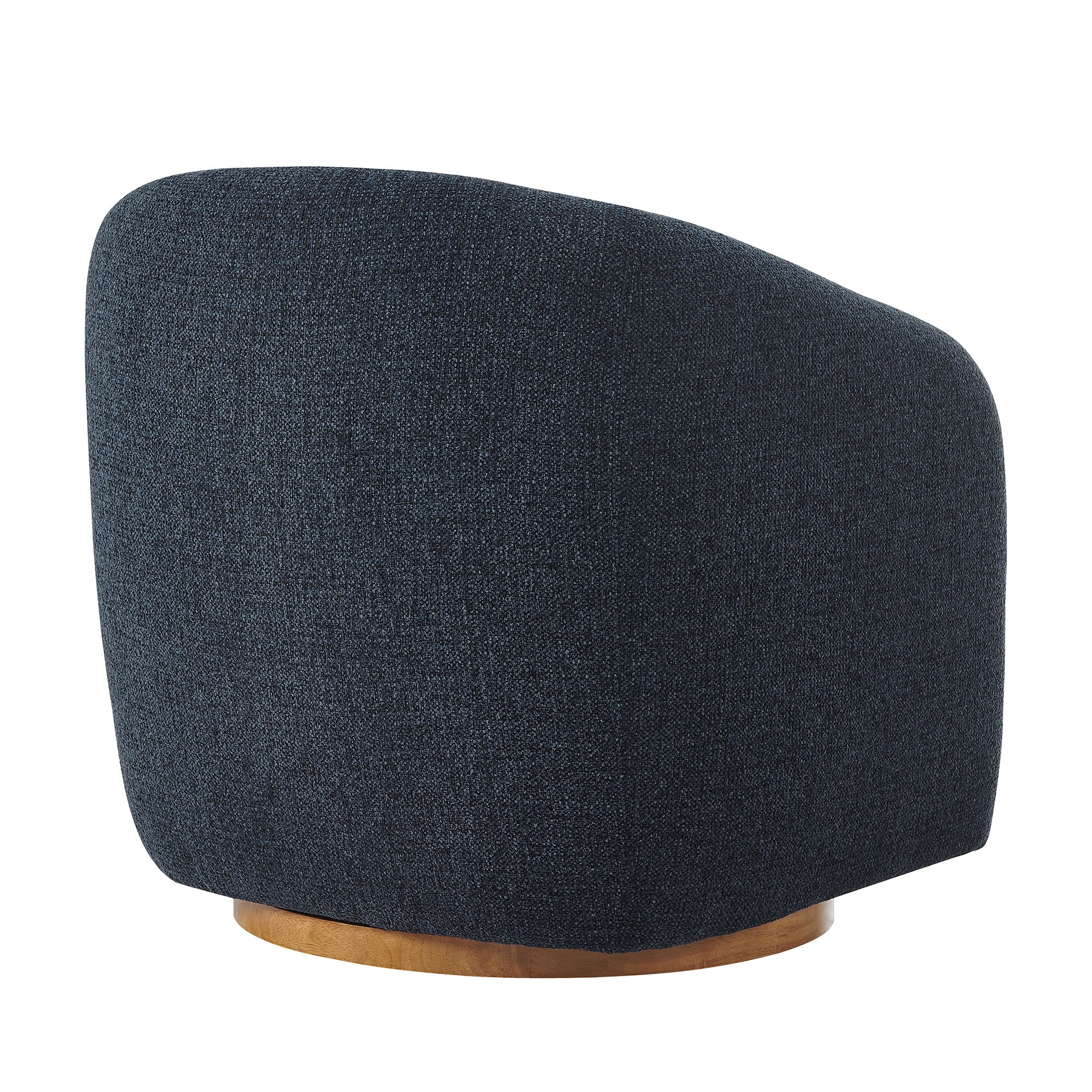 Holland Swivel Chenille Fabric Armchair, Navy