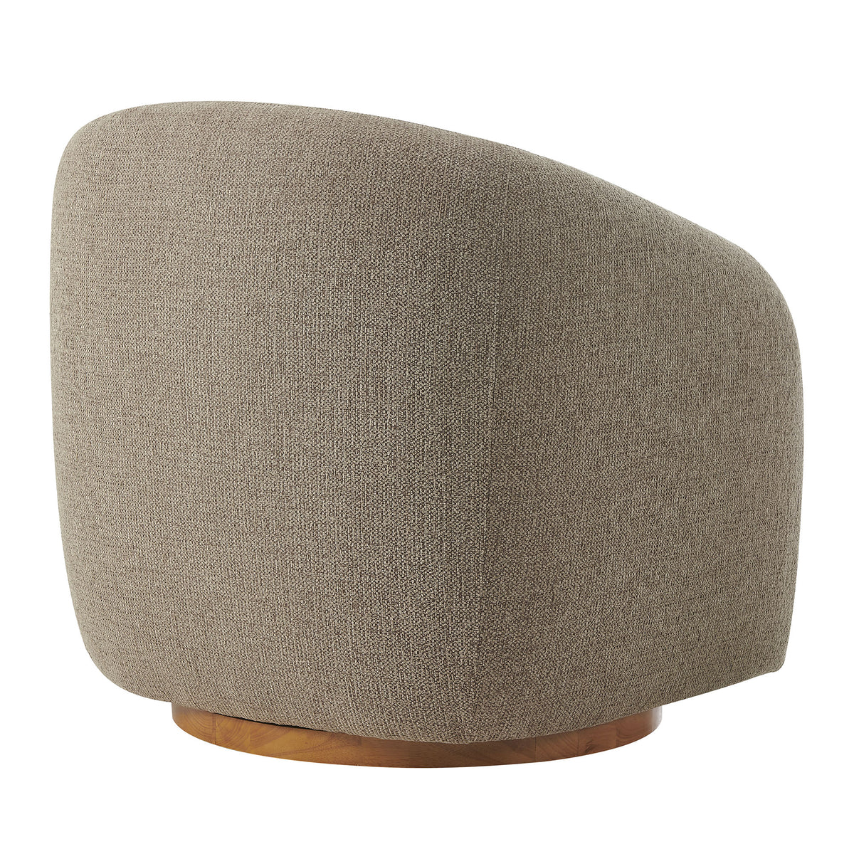 Holland Swivel Chenille Fabric Armchair, Taupe