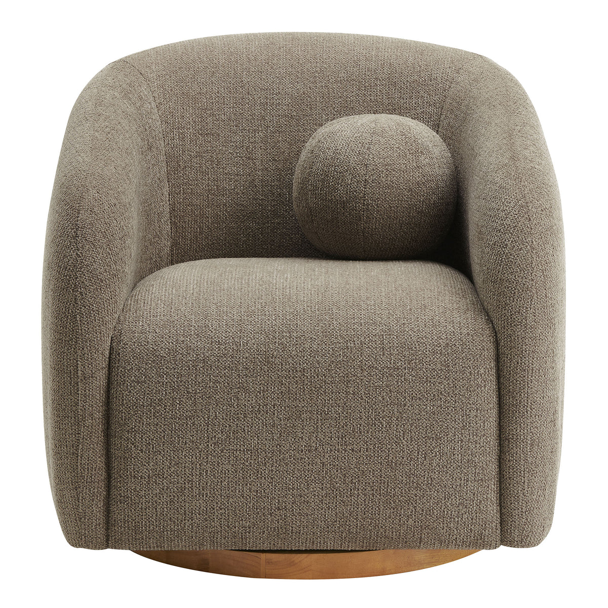 Holland Swivel Chenille Fabric Armchair, Taupe