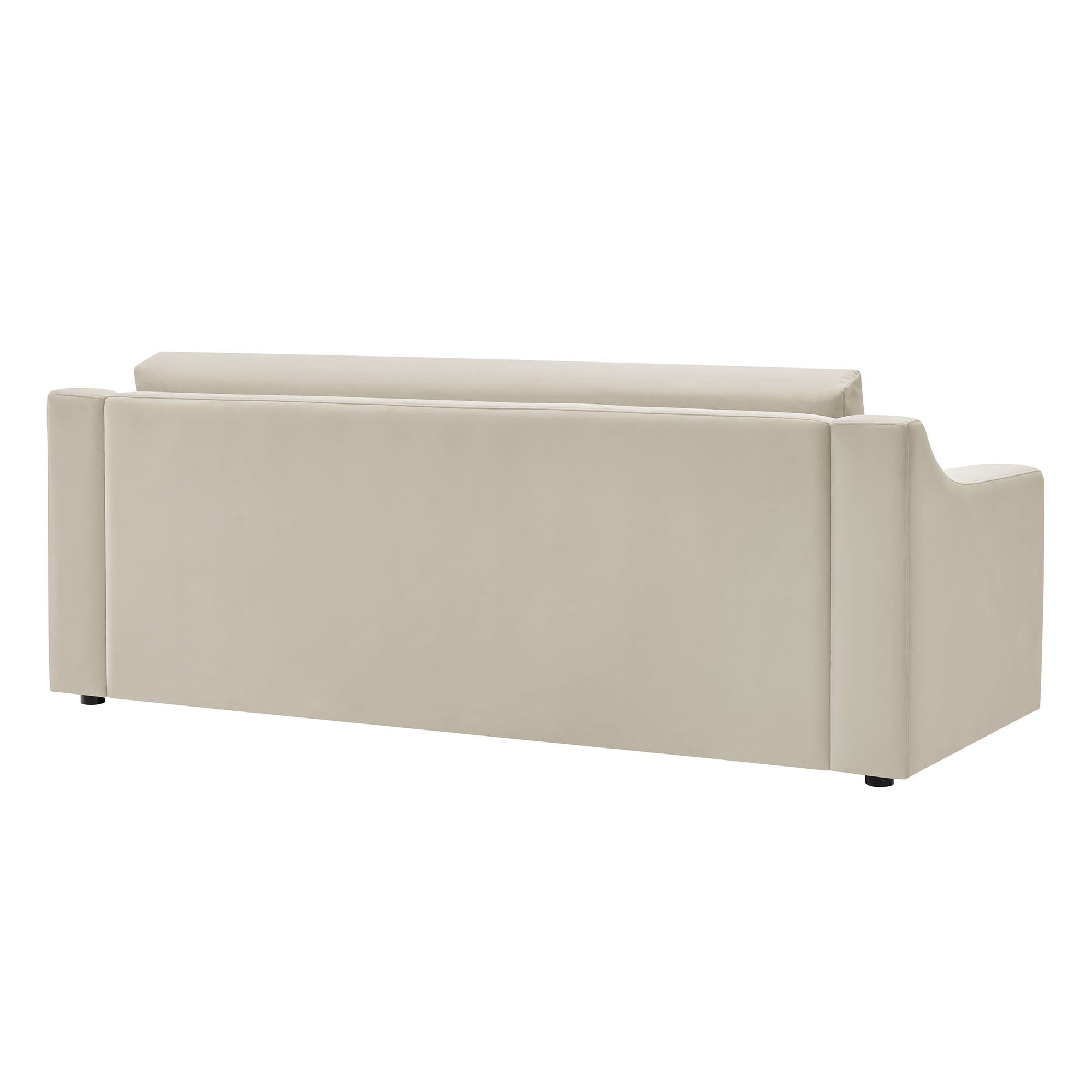 Liora Performance Velvet Sofa, Alabaster