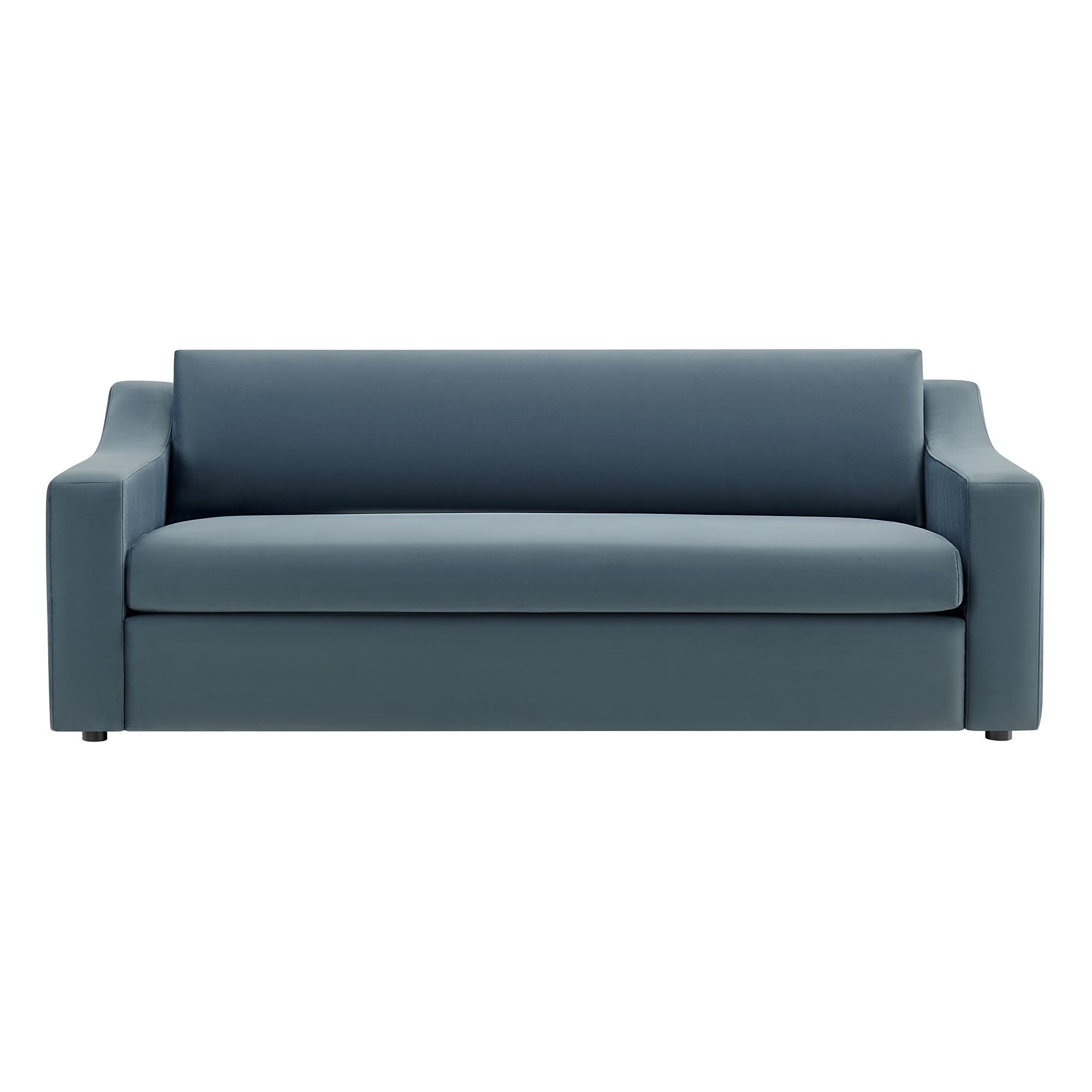 Liora Performance Velvet Sofa, Cadet Blue