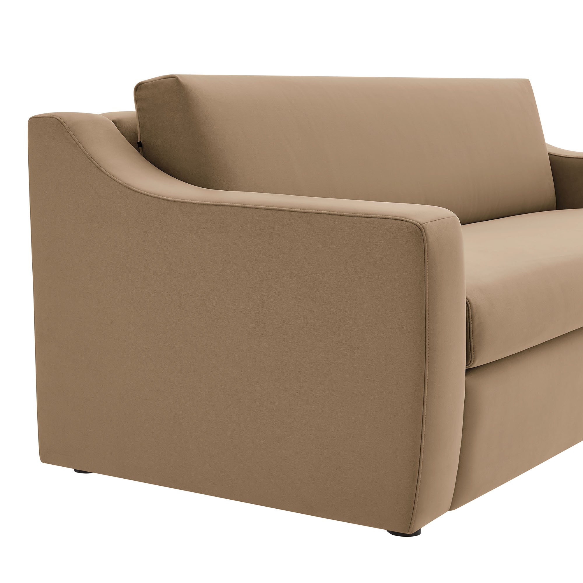 Liora Performance Velvet Sofa, Taupe
