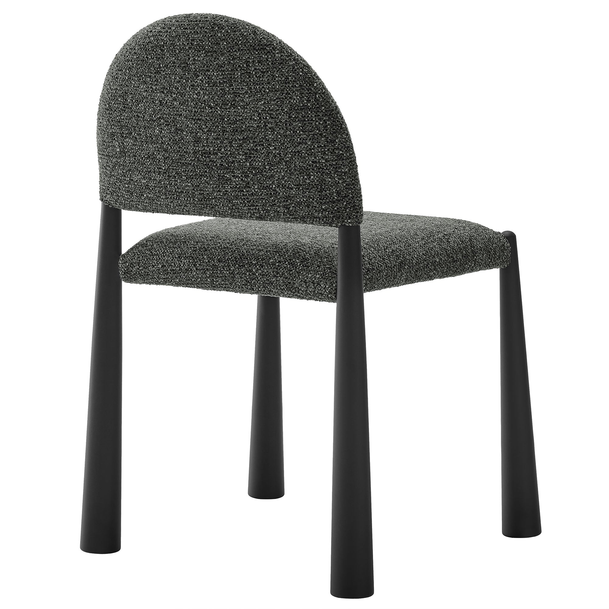 Hayley Upholstered Fabric Dining Side Chair, Black Anthracite