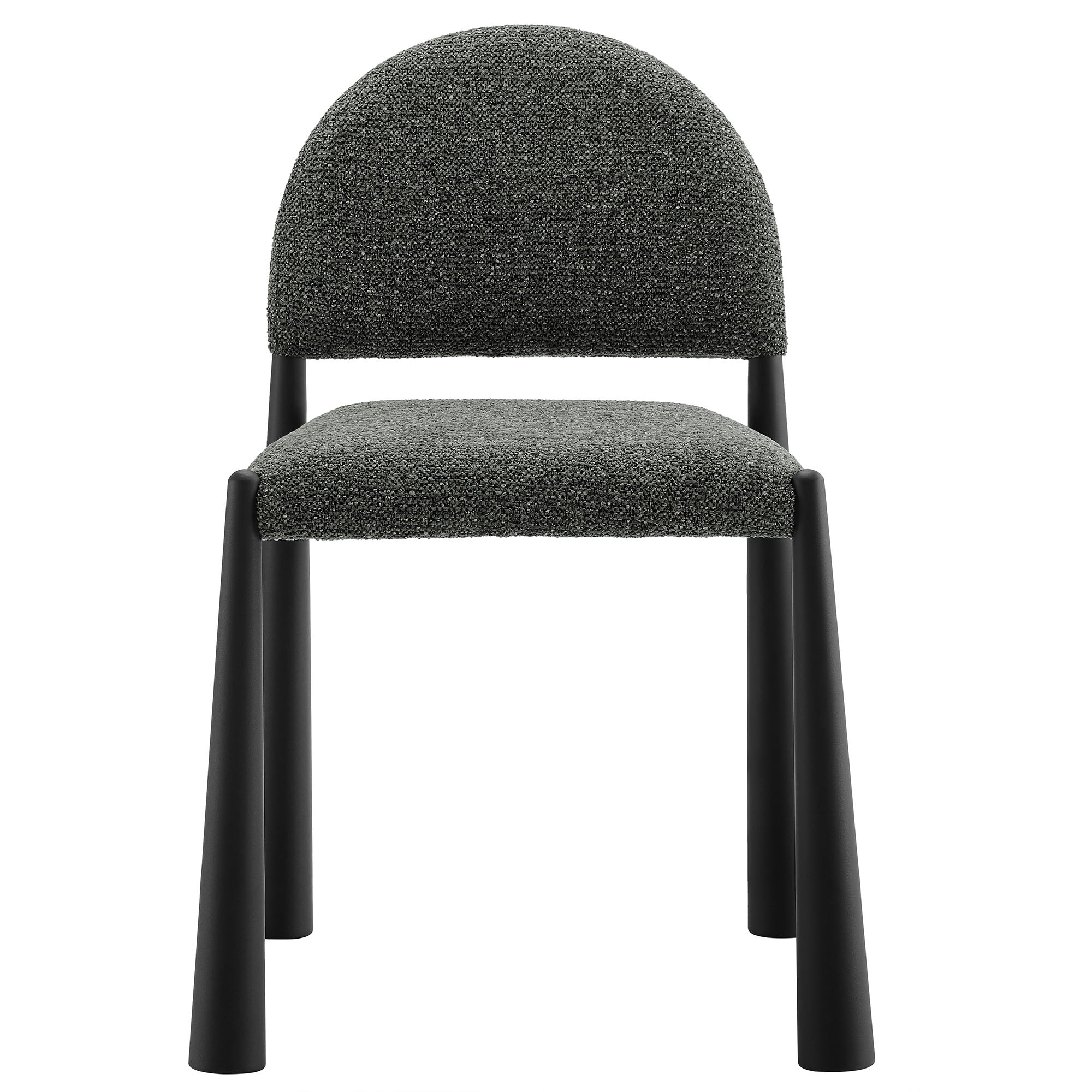 Hayley Upholstered Fabric Dining Side Chair, Black Anthracite