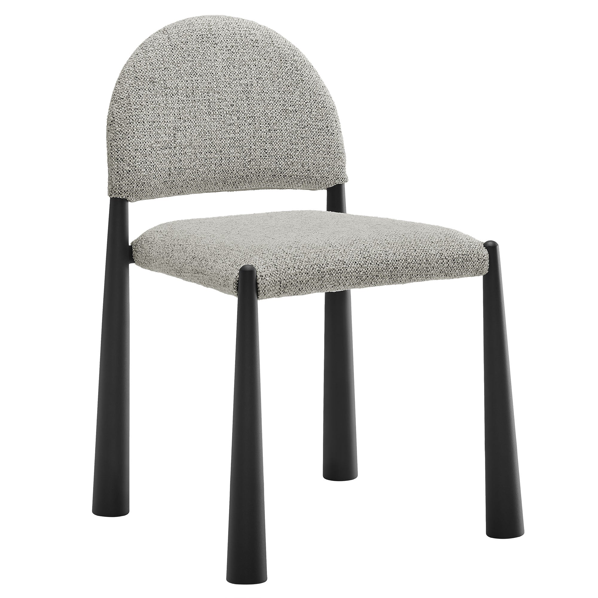 Hayley Upholstered Fabric Dining Side Chair, Black Camel