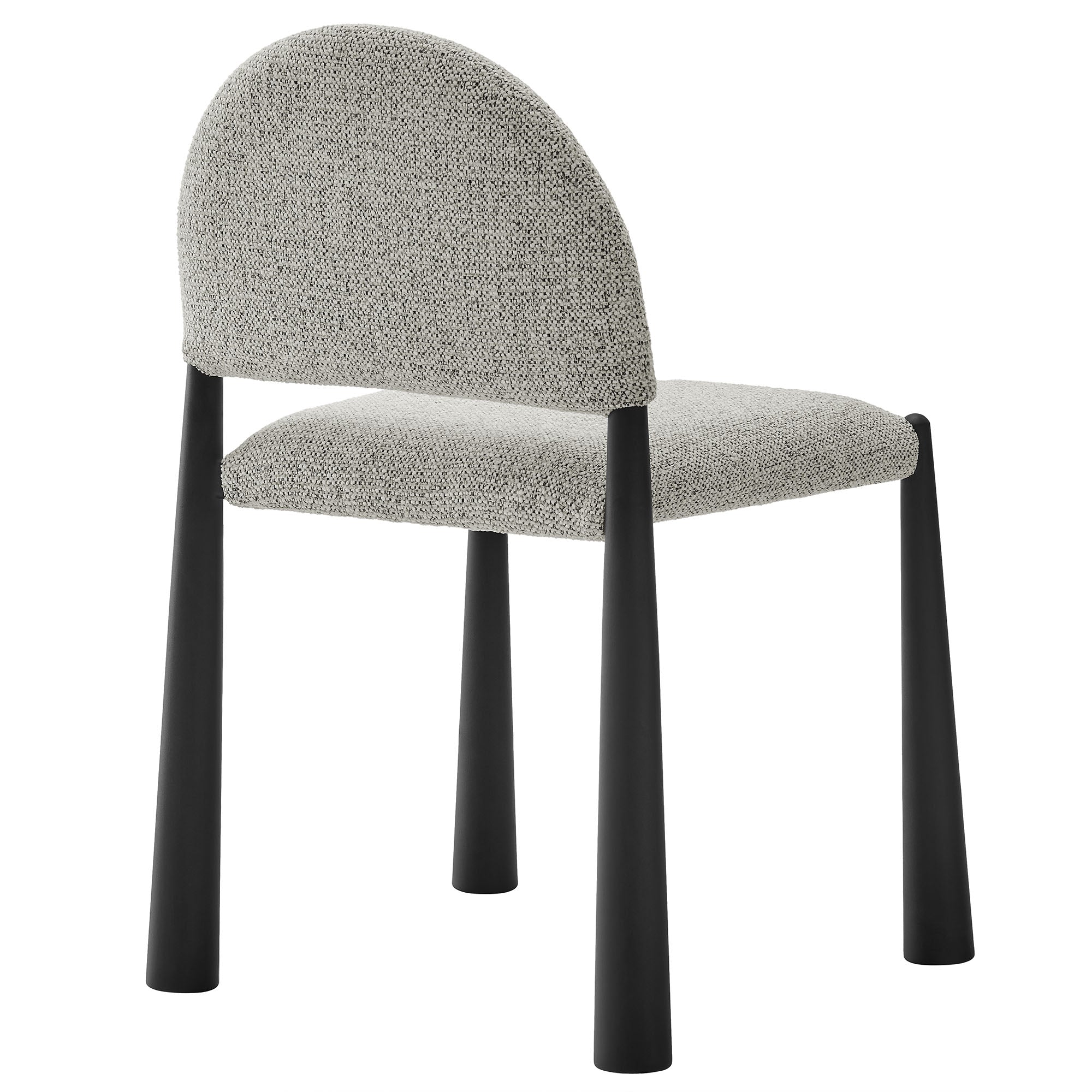 Hayley Upholstered Fabric Dining Side Chair, Black Camel